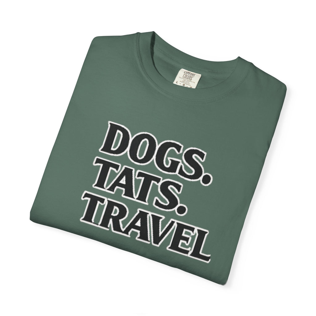 BubbaChubbs Dogs Tats Travel Word Simple Tee Printify