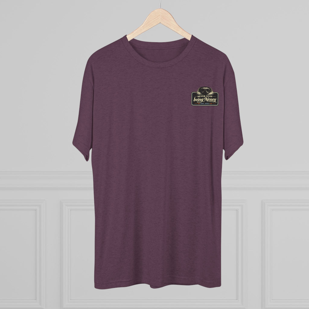BubbaChubbs Never Being Nosey Minimalist Logo Tee — Adventure Outdoor Crew Shirt - BubbaChubbs Brand