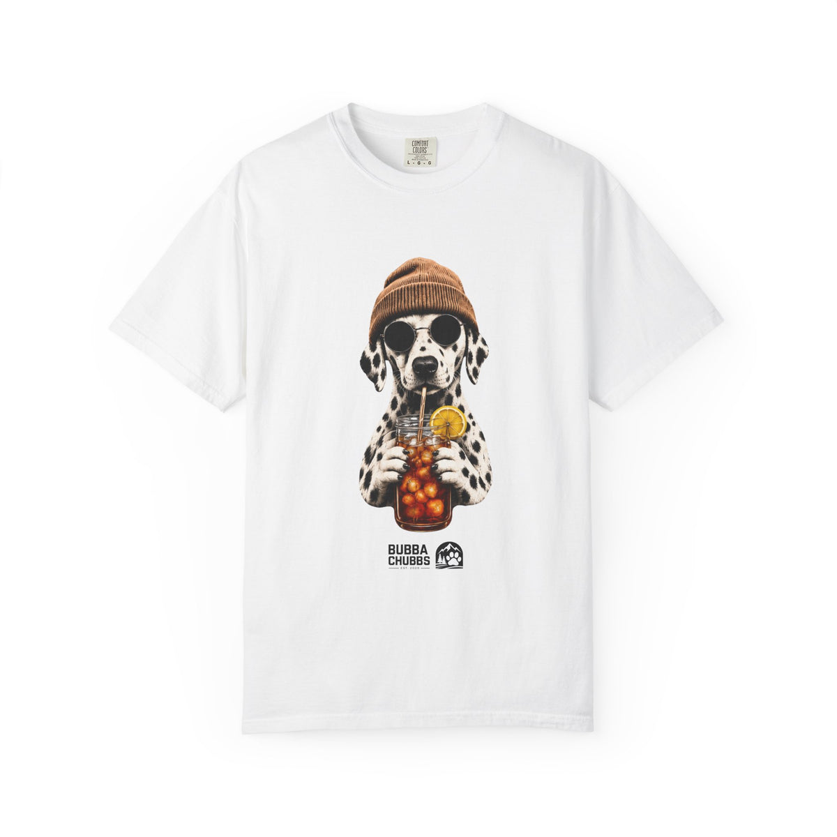 Dalmatian With Bubble Tea T-Shirt — Cute Dog Bubble Tea Graphic Tee - BubbaChubbs Brand