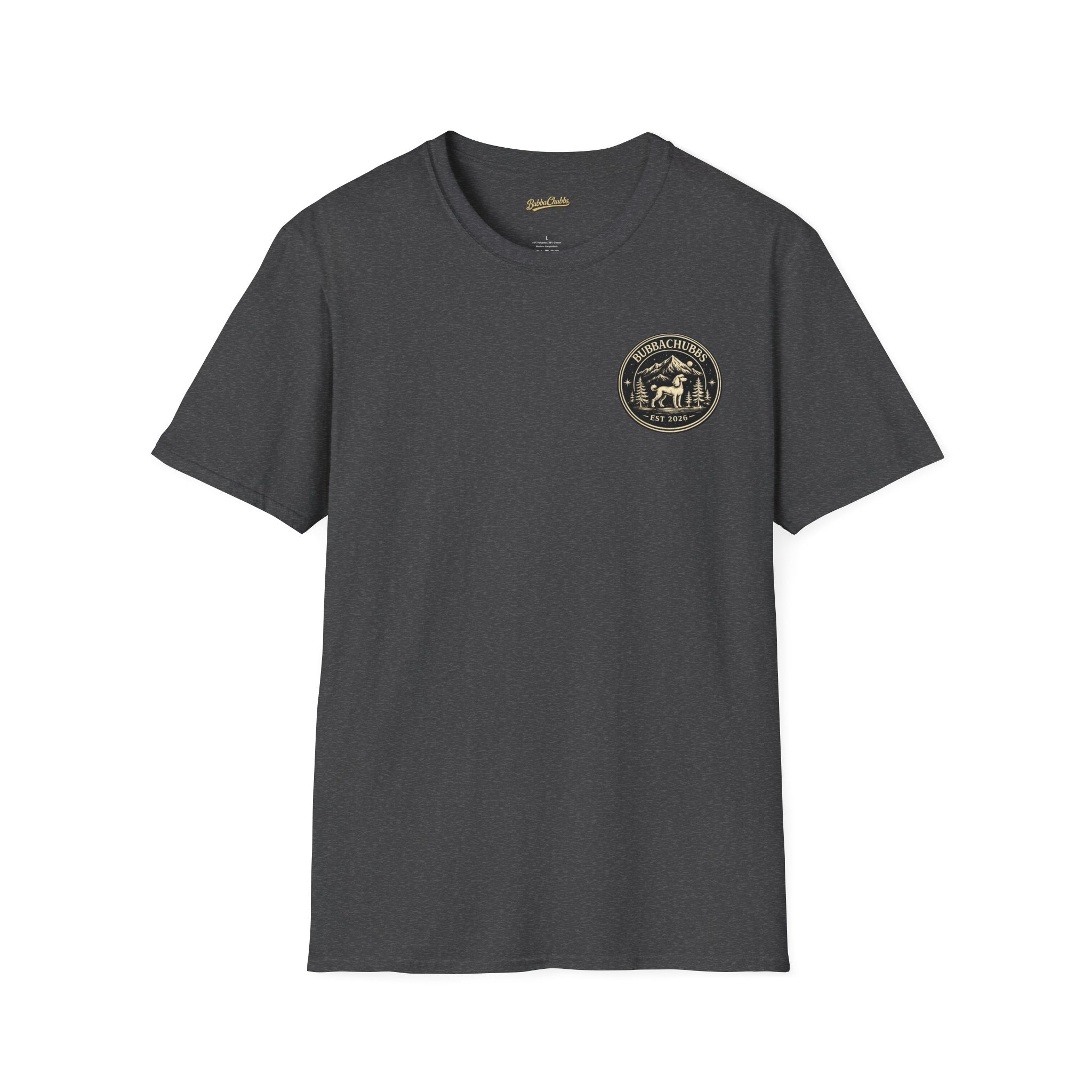 BubbaChubbs Himself Chest Full Small Logo Short-Sleeve Tee - BubbaChubbs Brand