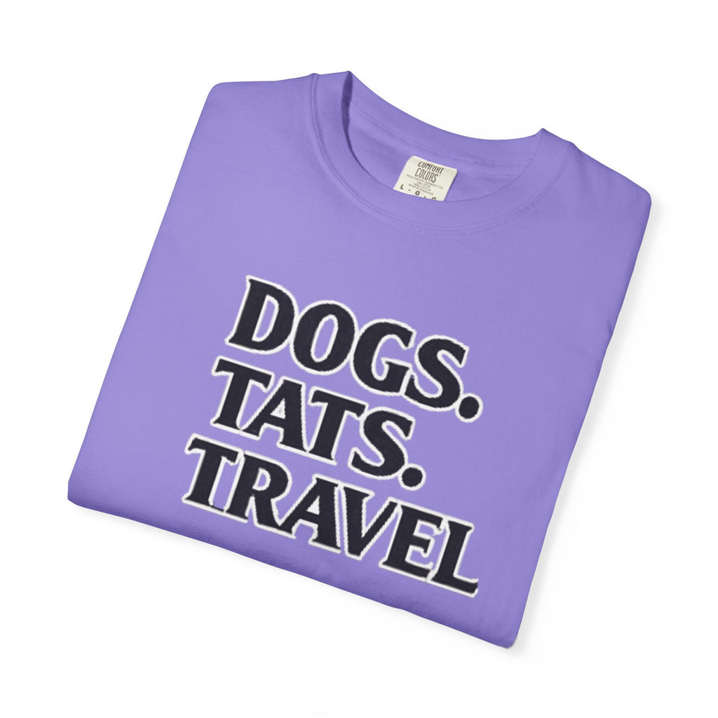 BubbaChubbs Dogs Tats Travel Word Simple Tee Printify