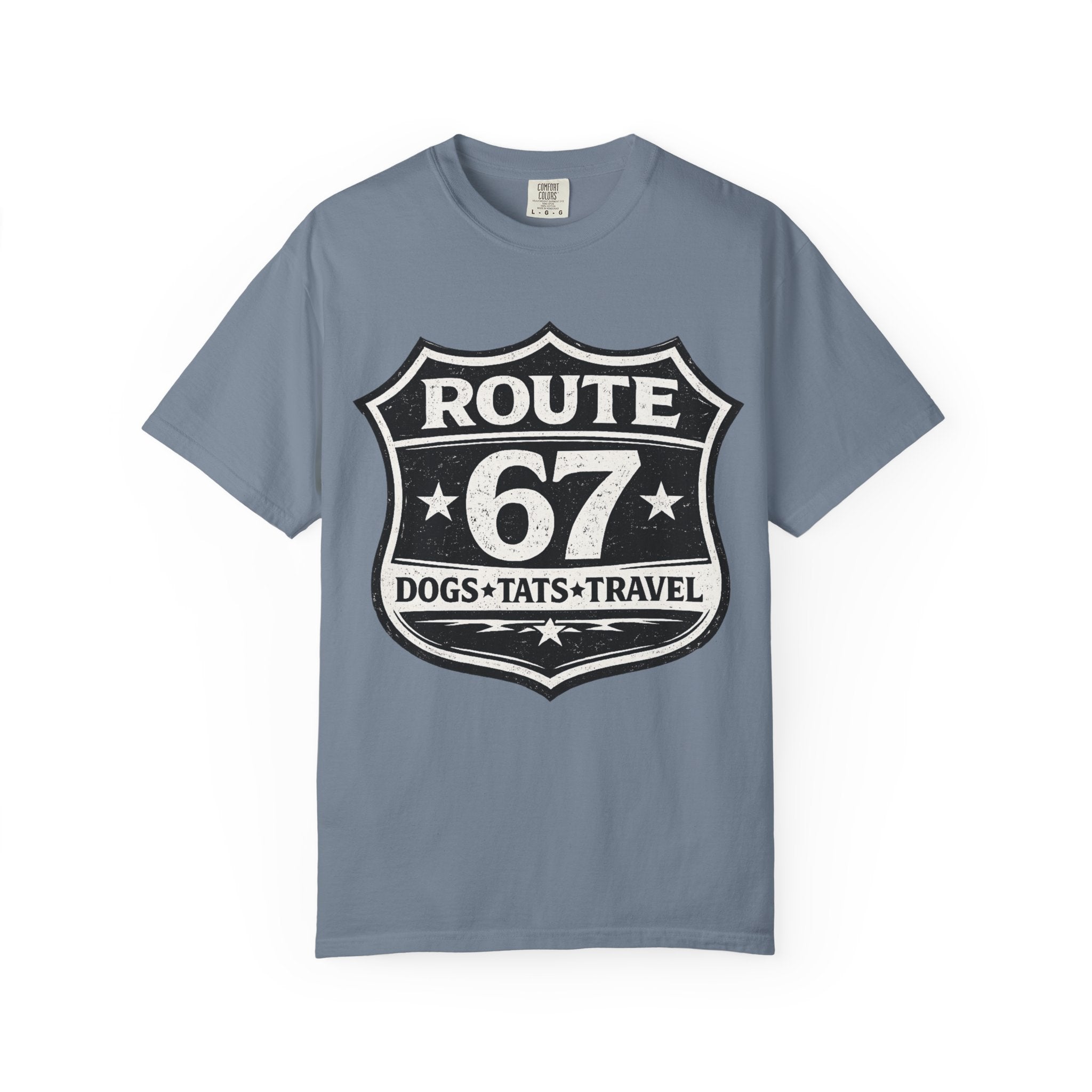 BubbaChubbs Dogs Tats Travel 67 LoL Simple Tee - BubbaChubbs Brand