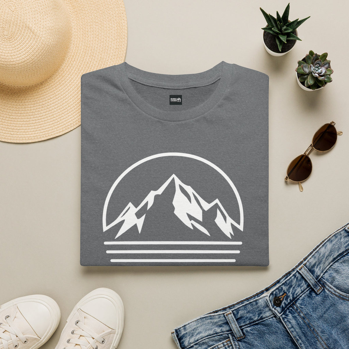 Mountain Sunset Graphic T-Shirt — Minimal Outdoor Adventure Tee