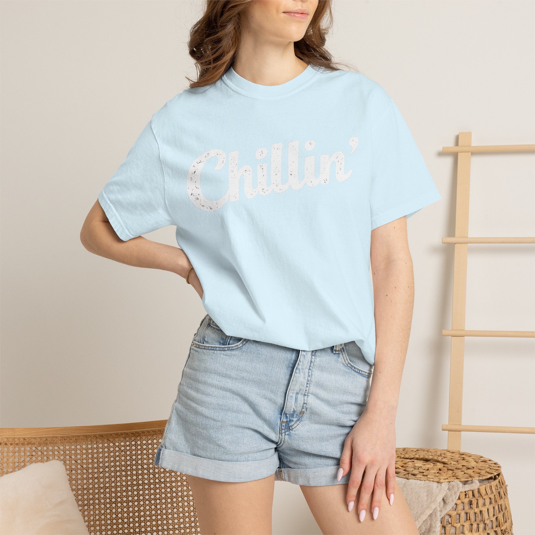 BubbaChubbs Chillin’ White Lettering Tee - BubbaChubbs Brand