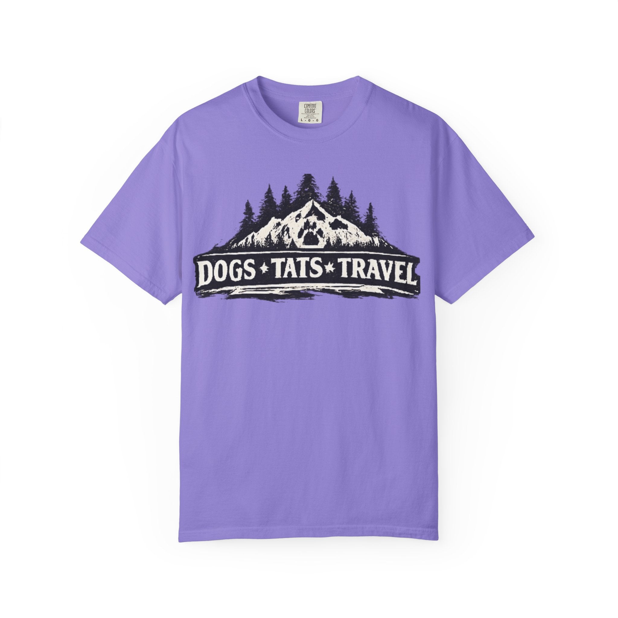 BubbaChubbs Dogs Tats Travel Mountain Tee - BubbaChubbs Brand