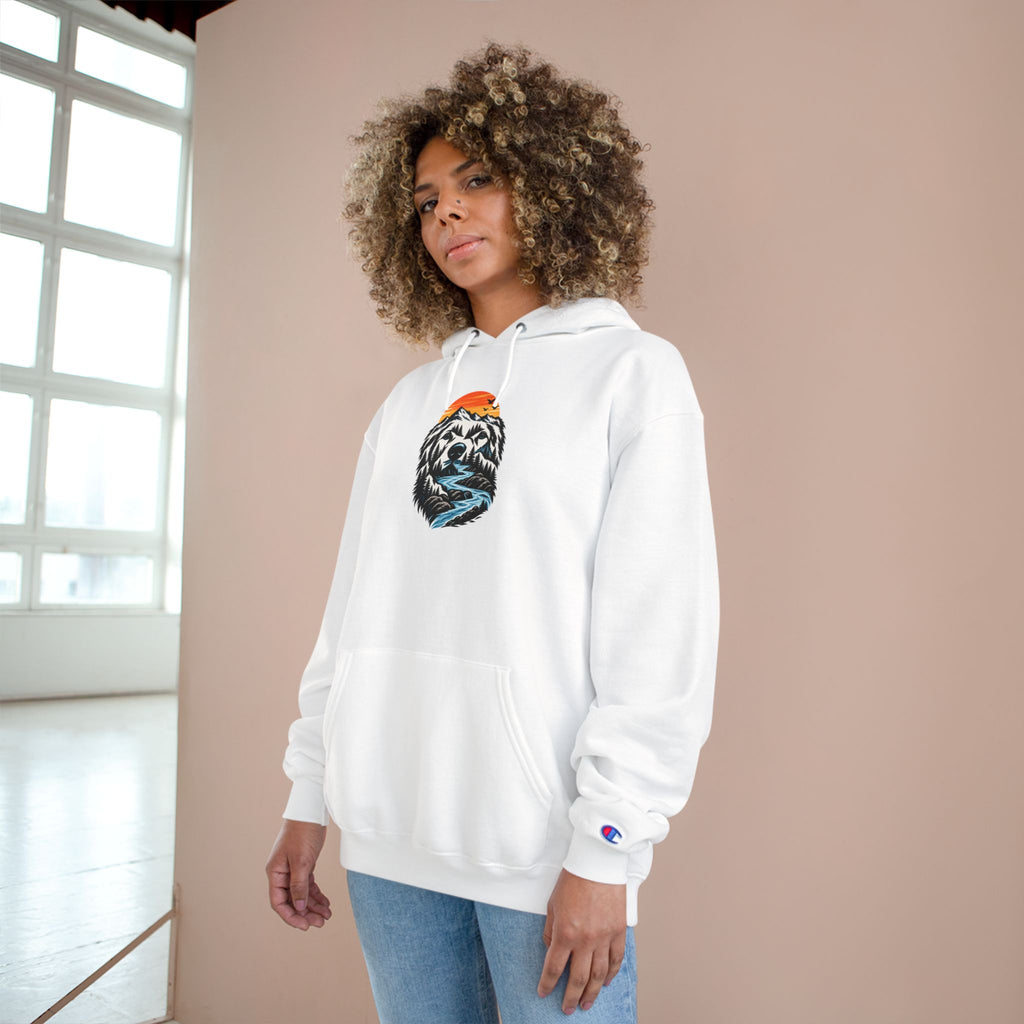 Champion Hoodie — BubbaChubbs Dog Sunset Graphic Hoodie