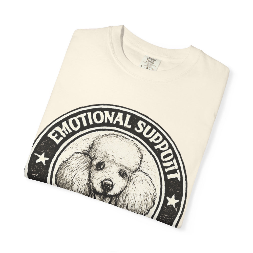 BubbaChubbs Vintage Poodle Emotional Support Style Tee Printify