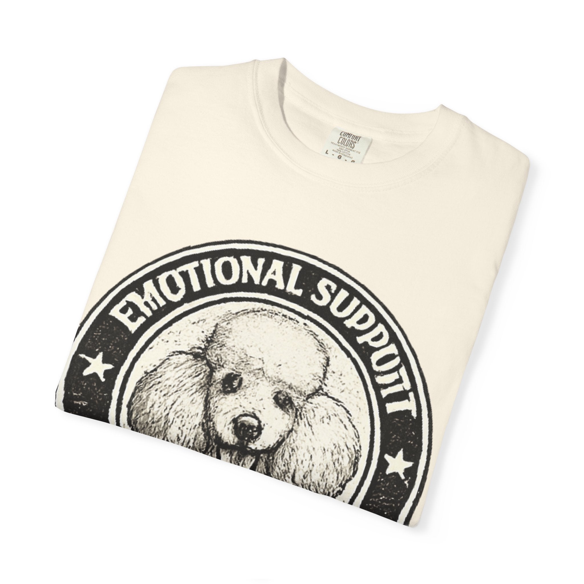 BubbaChubbs Vintage Poodle Emotional Support Style Tee Printify