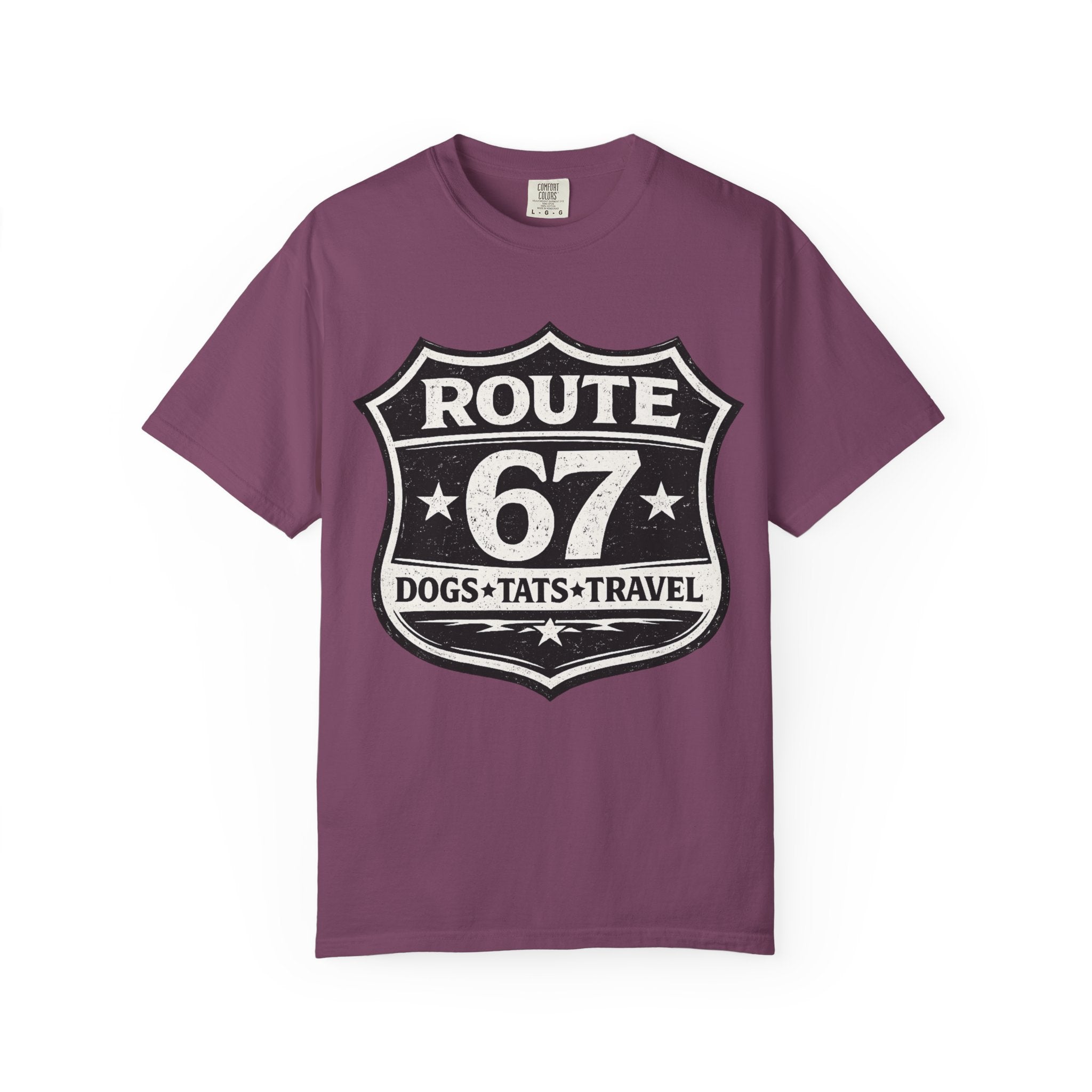 BubbaChubbs Dogs Tats Travel 67 LoL Simple Tee - BubbaChubbs Brand