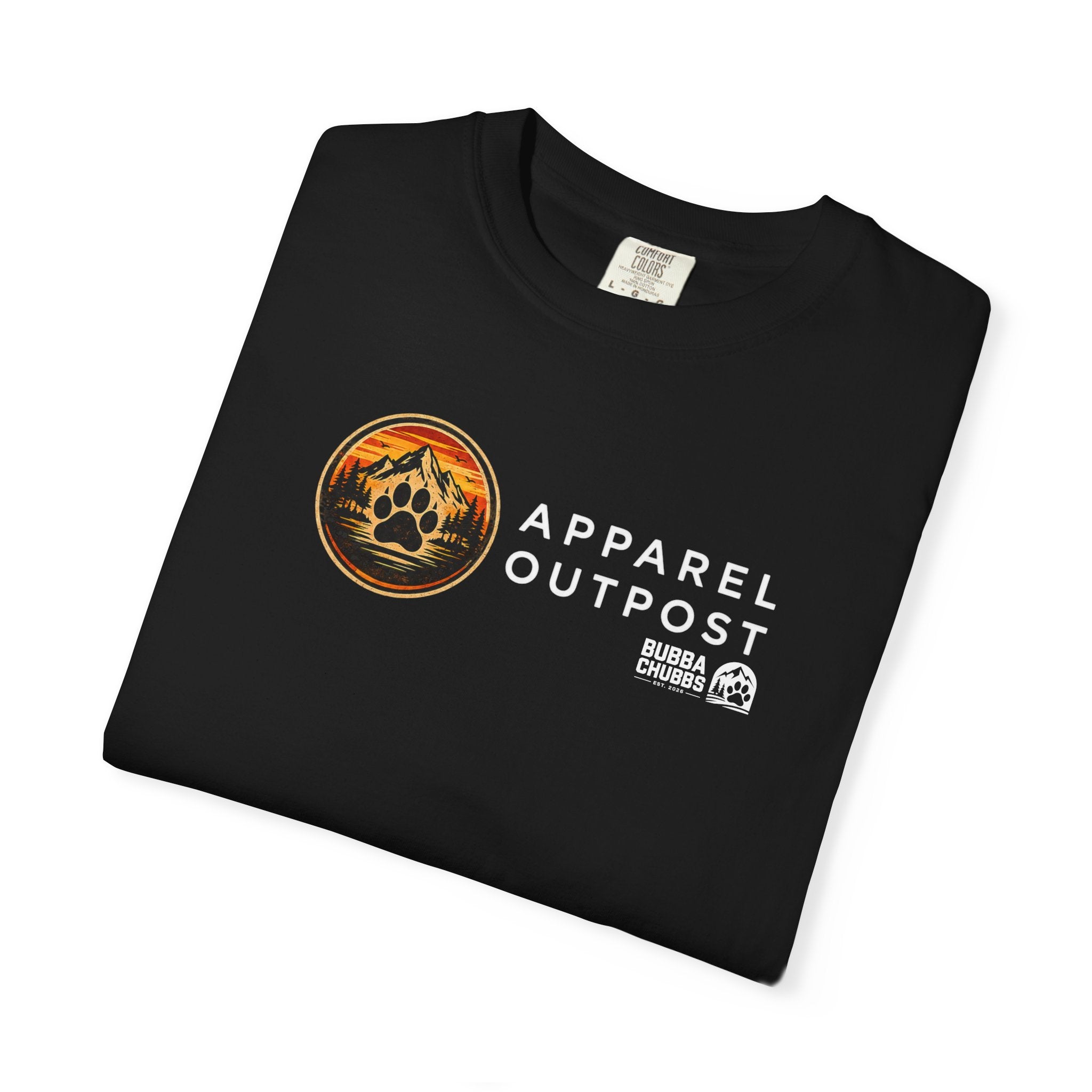 Apparel Outpost Sunset Logo T-Shirt Printify