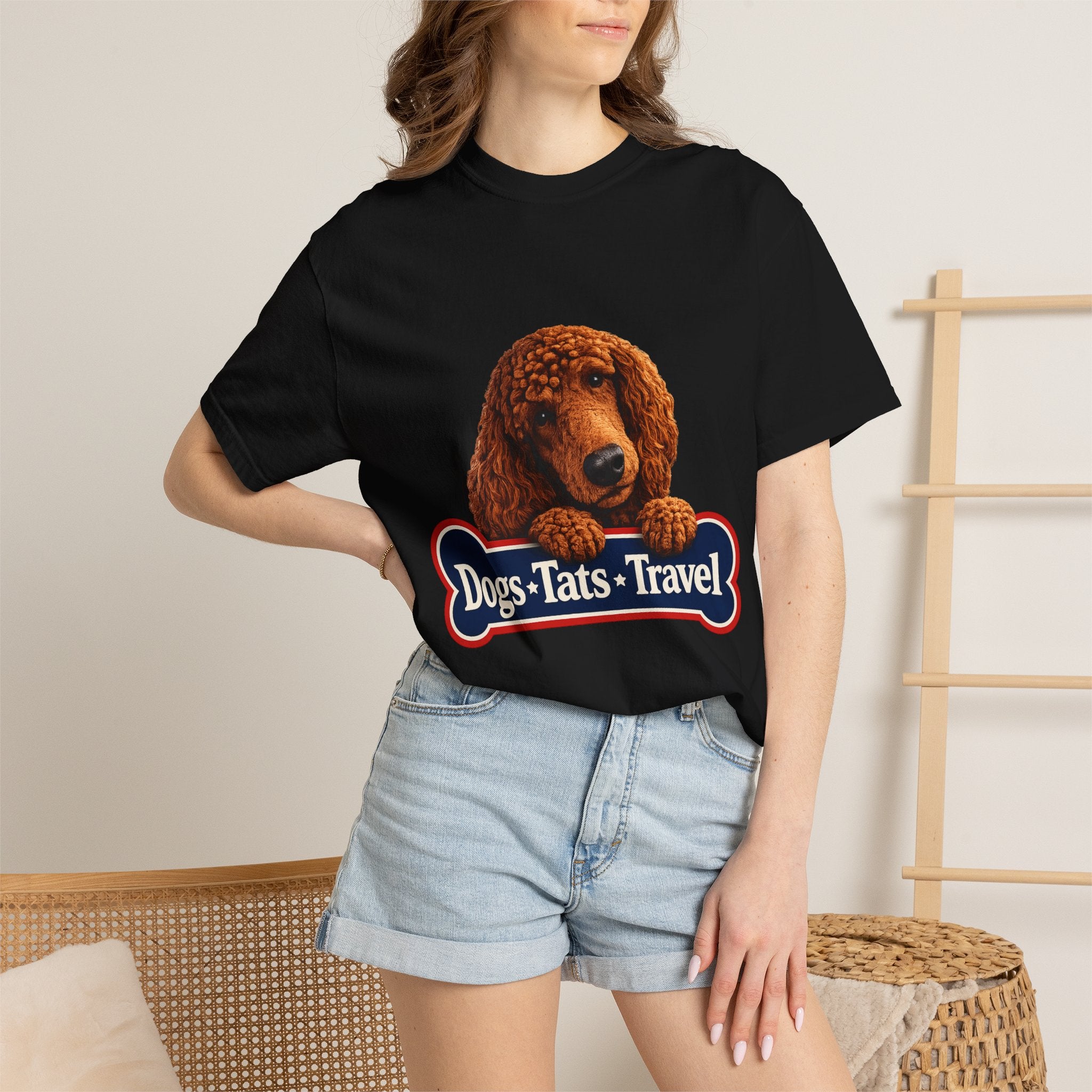 BubbaChubbs Dogs Tats Travel with Dog Wording Tee Printify