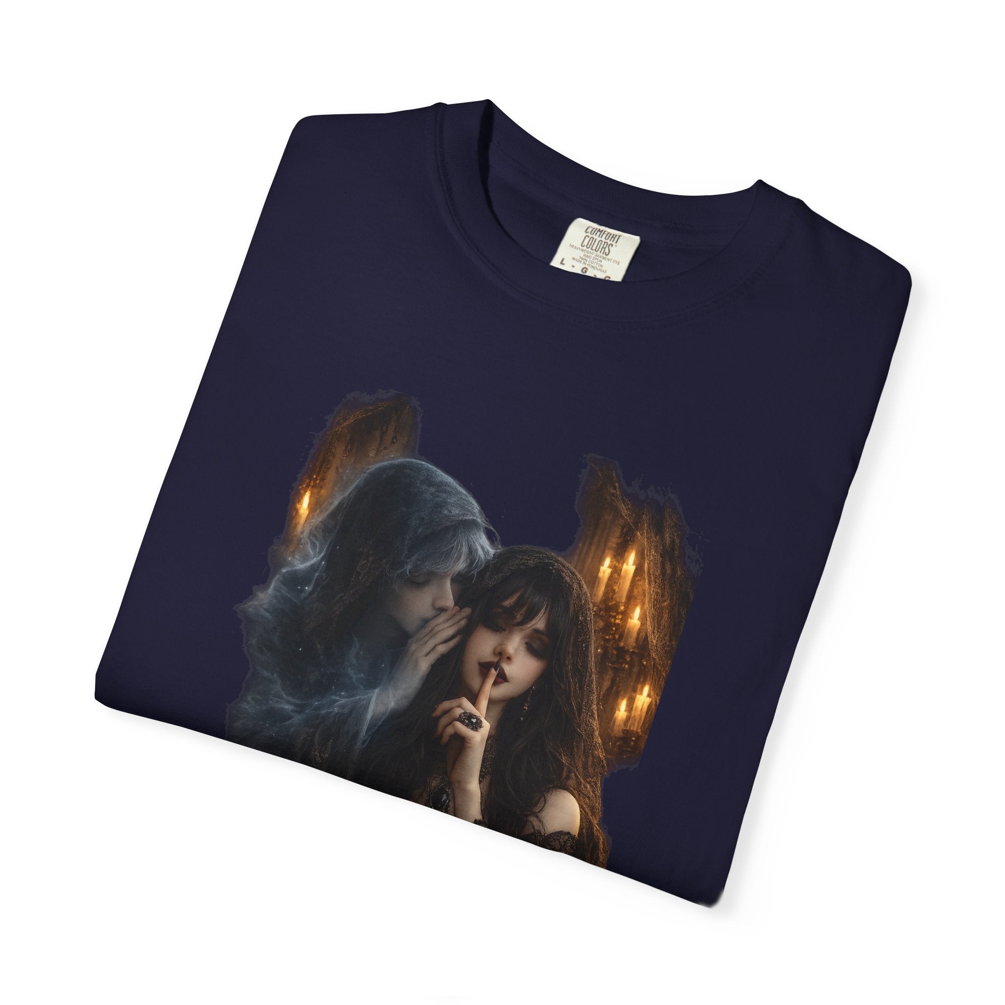 BubbaChubbs Goth Vibe Whispering Style Tee Printify