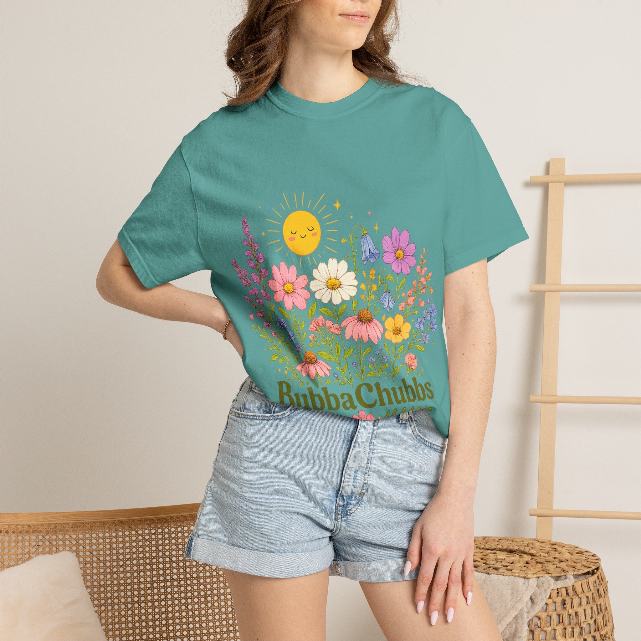 BubbaChubbs Sun Floral Style Tee Printify
