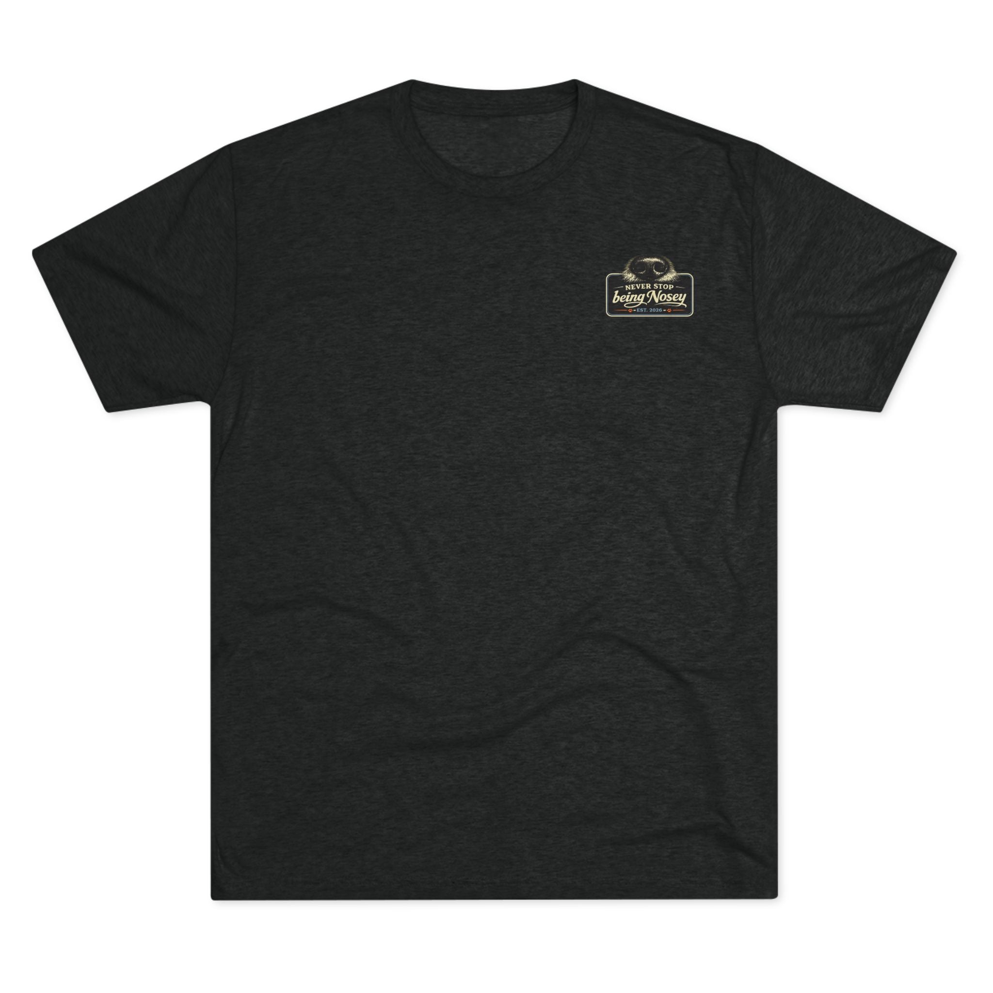 BubbaChubbs Never Being Nosey Minimalist Logo Tee — Adventure Outdoor Crew Shirt - BubbaChubbs Brand