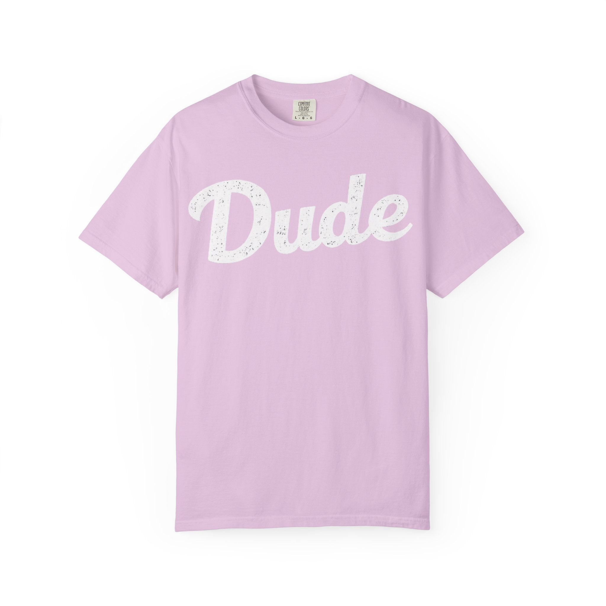 BubbaChubbs Dude White Lettering Tee - BubbaChubbs Brand