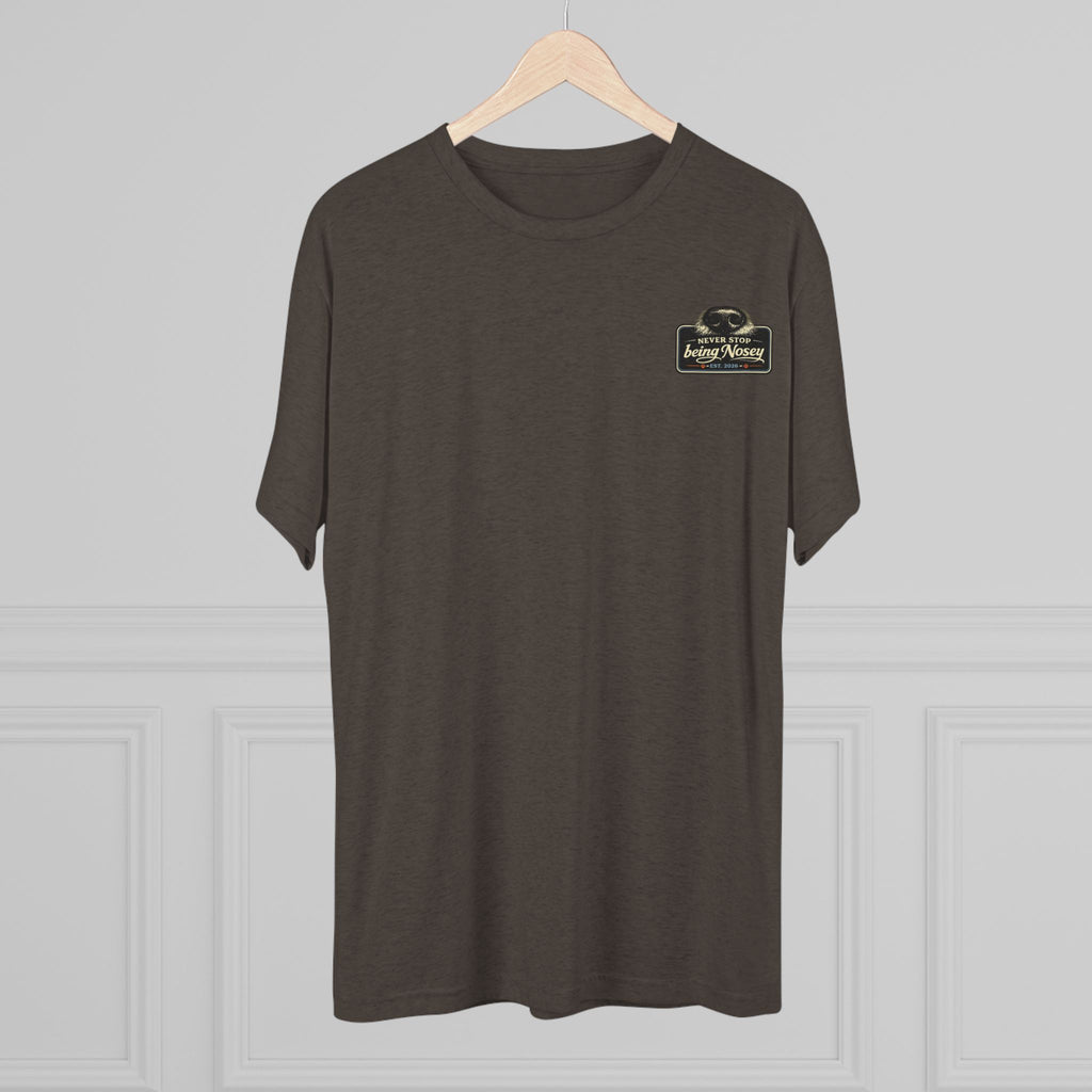BubbaChubbs Never Being Nosey Minimalist Logo Tee — Adventure Outdoor Crew Shirt - BubbaChubbs Brand