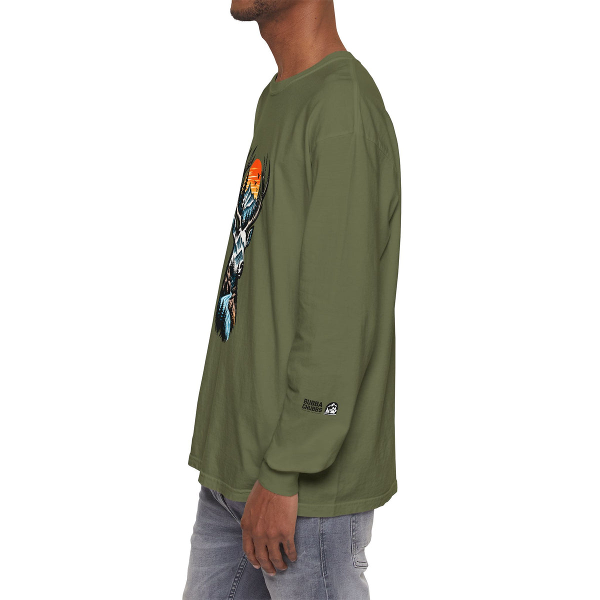 Deer Mountain Sunset Long Sleeve Tee
