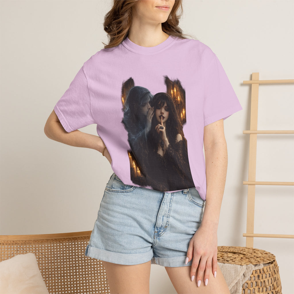 BubbaChubbs Goth Vibe Whispering Style Tee Printify