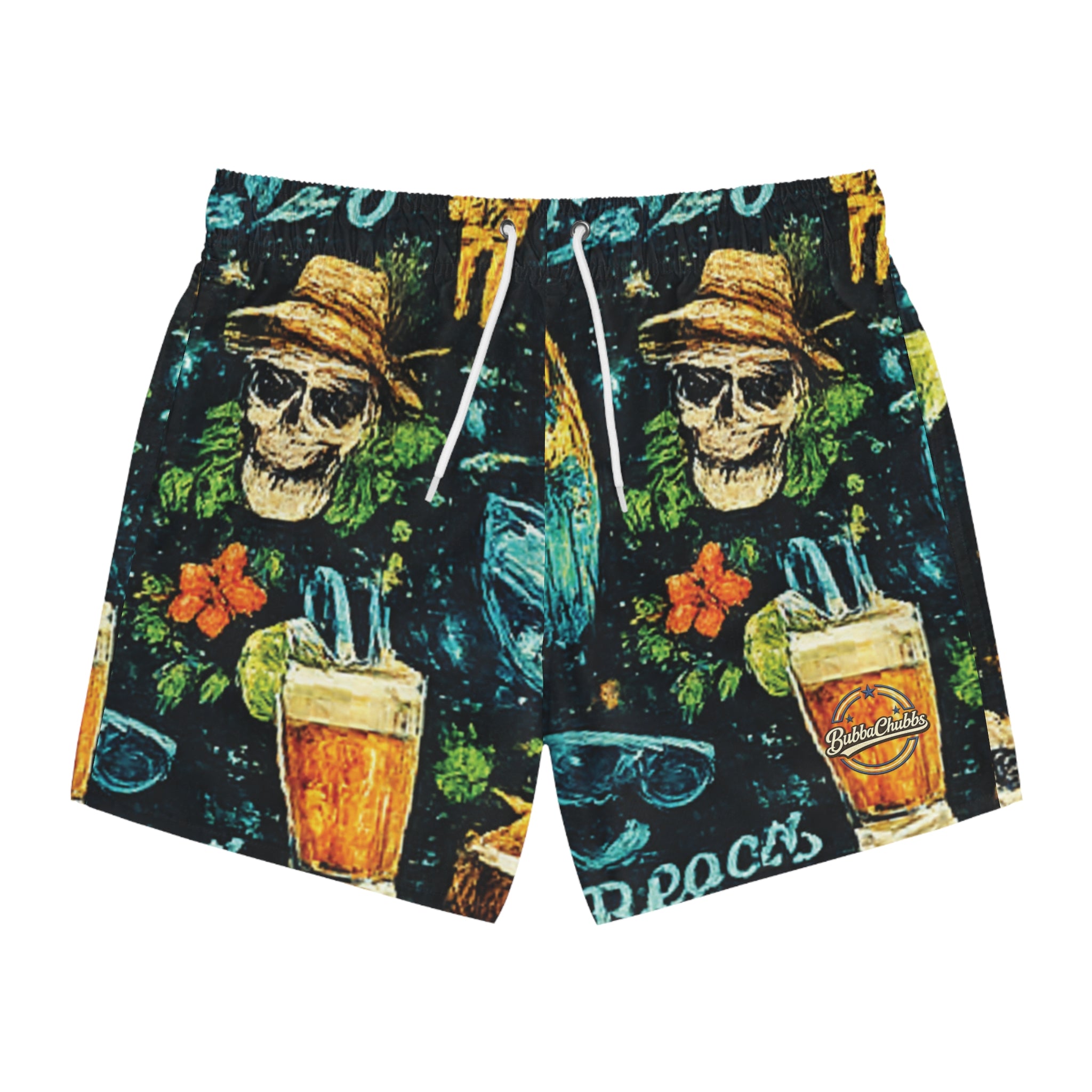BubbaChubbs- Skull Swim Trunks (AOP) Printify