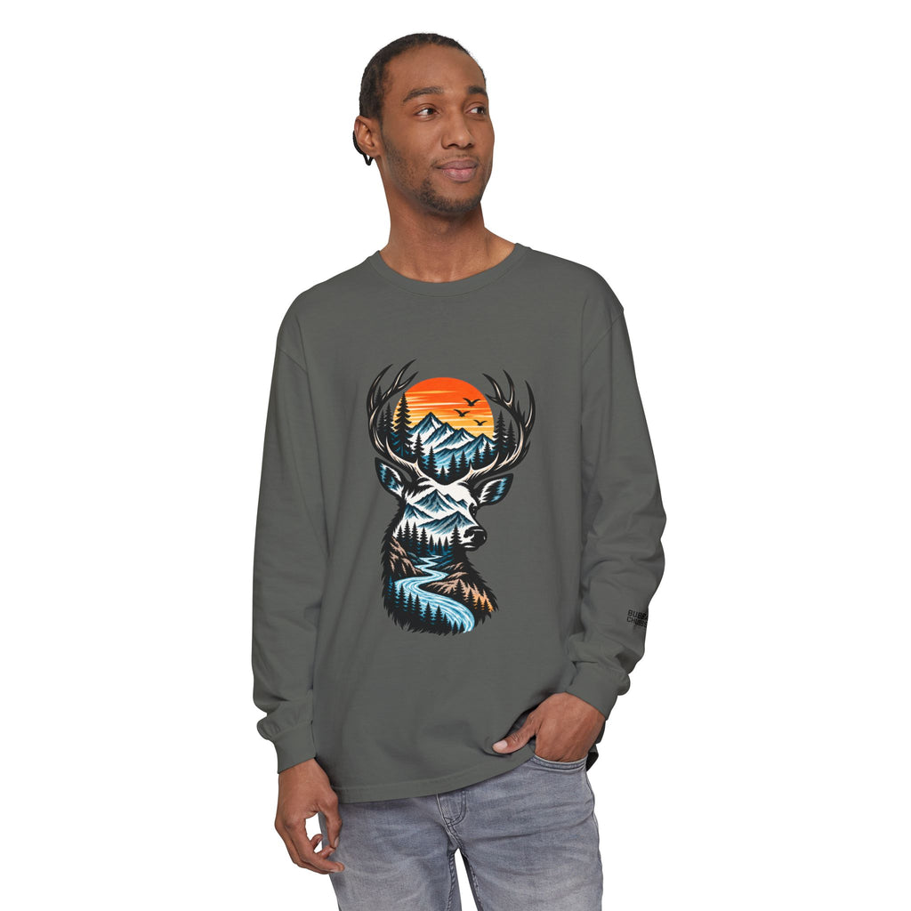 Deer Mountain Sunset Long Sleeve Tee