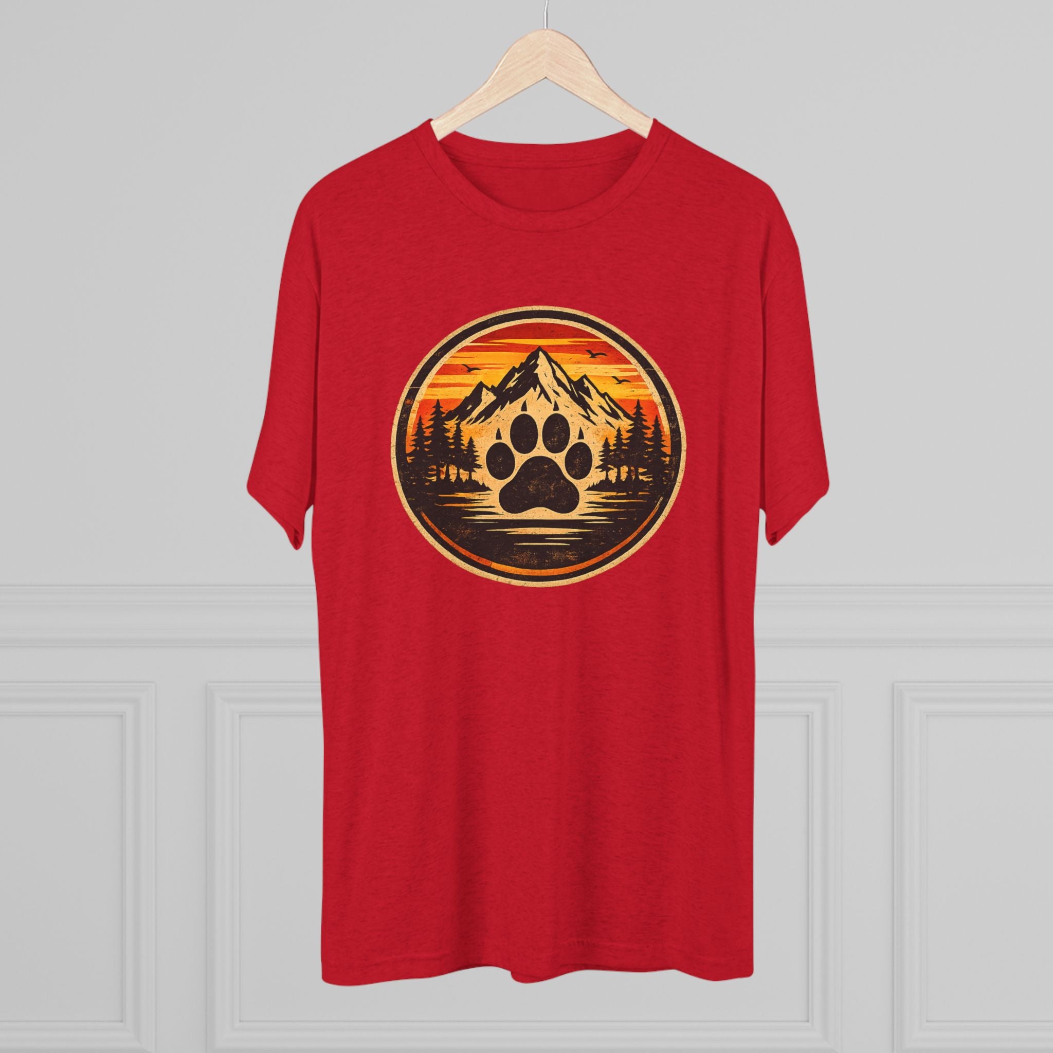 BubbaChubbs Mountains Paw — Adventure Outdoor Crew Shirt - BubbaChubbs Brand