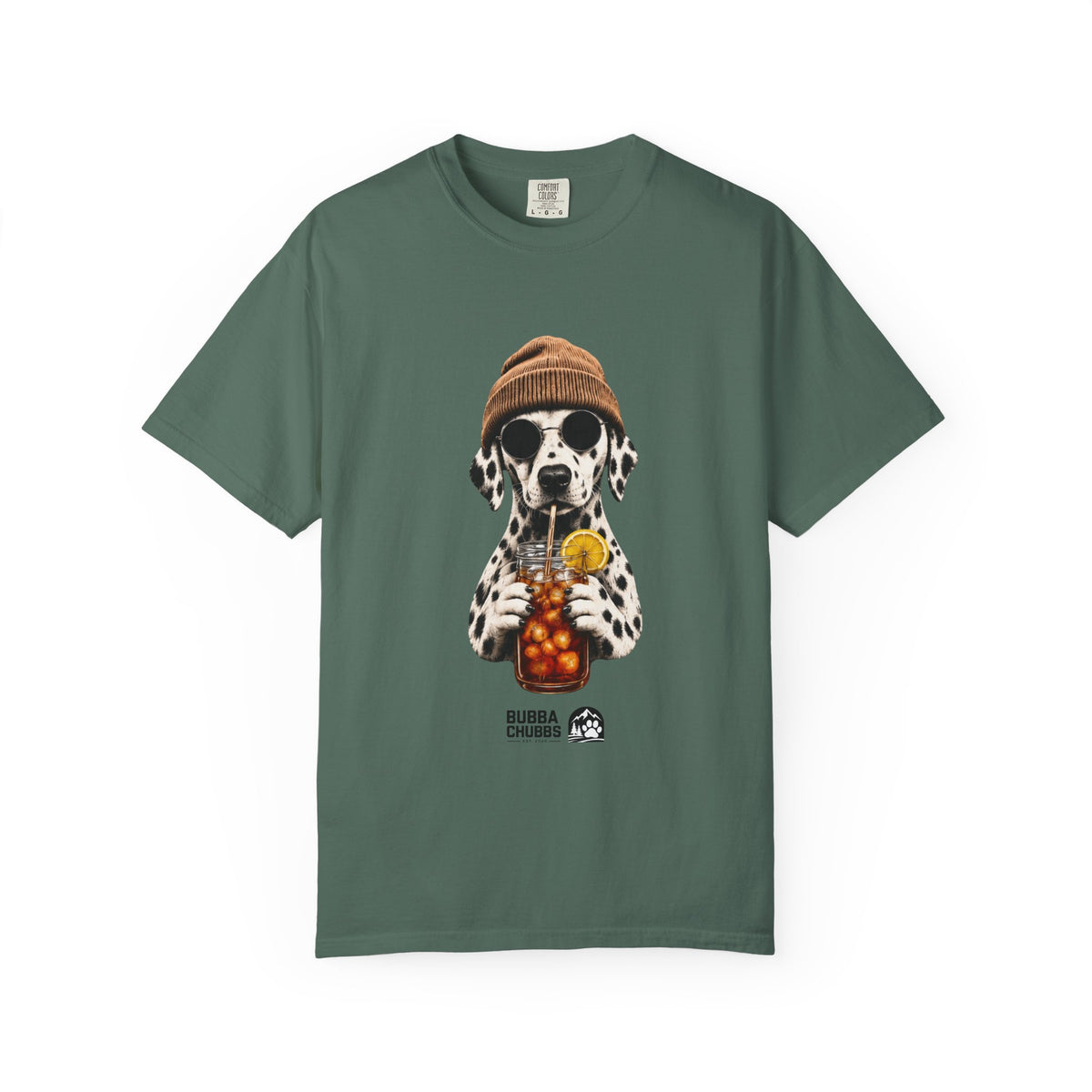 Dalmatian With Bubble Tea T-Shirt — Cute Dog Bubble Tea Graphic Tee - BubbaChubbs Brand