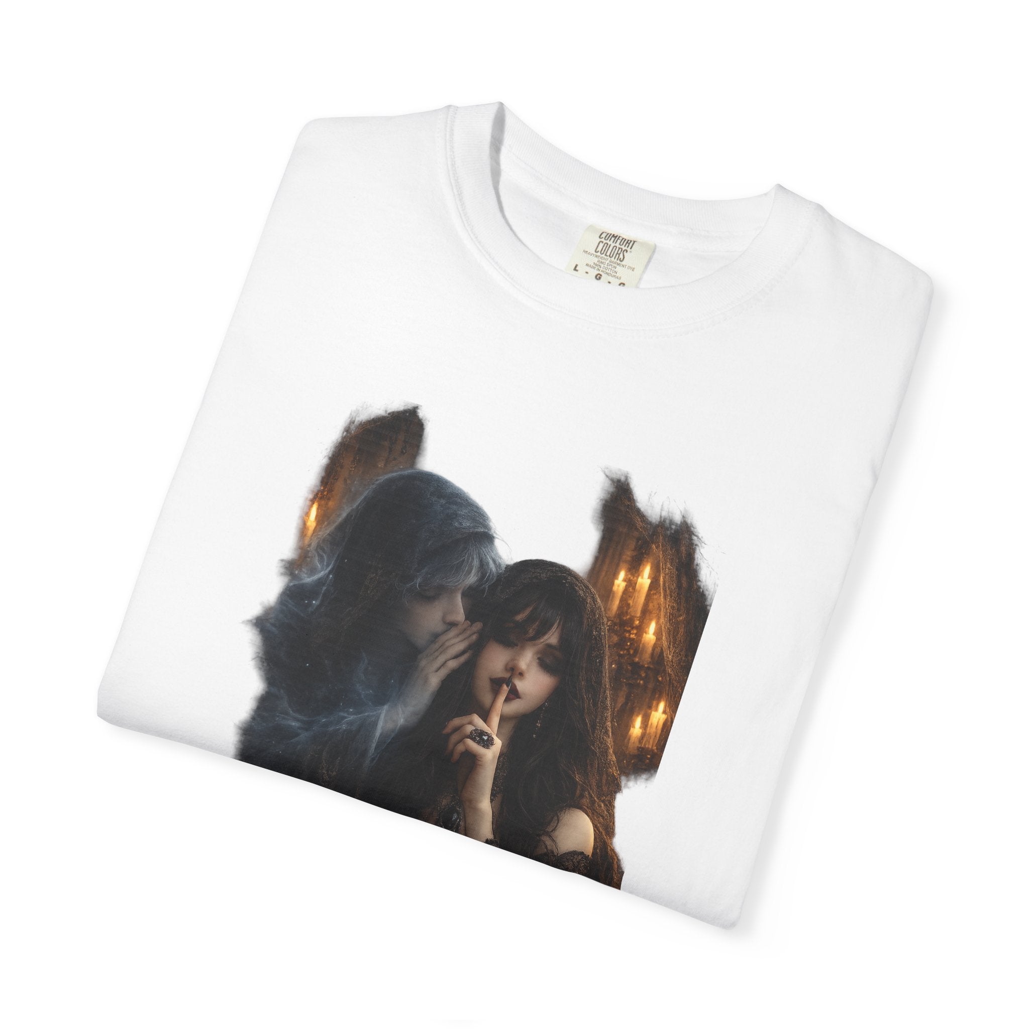BubbaChubbs Goth Vibe Whispering Style Tee Printify