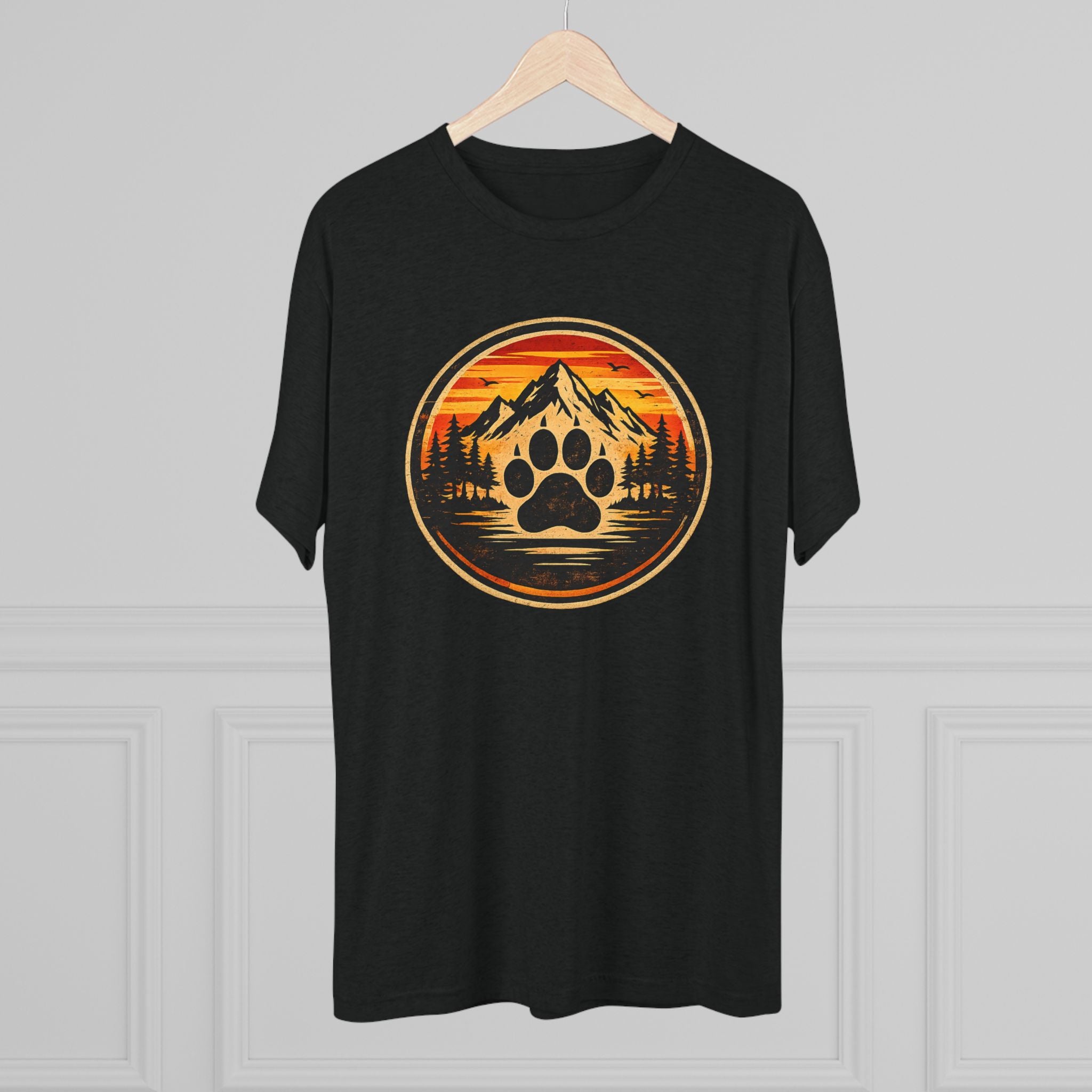 BubbaChubbs Mountains Paw — Adventure Outdoor Crew Shirt - BubbaChubbs Brand