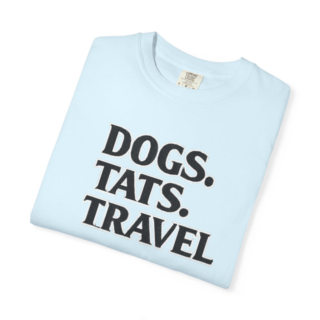 BubbaChubbs Dogs Tats Travel Word Simple Tee Printify