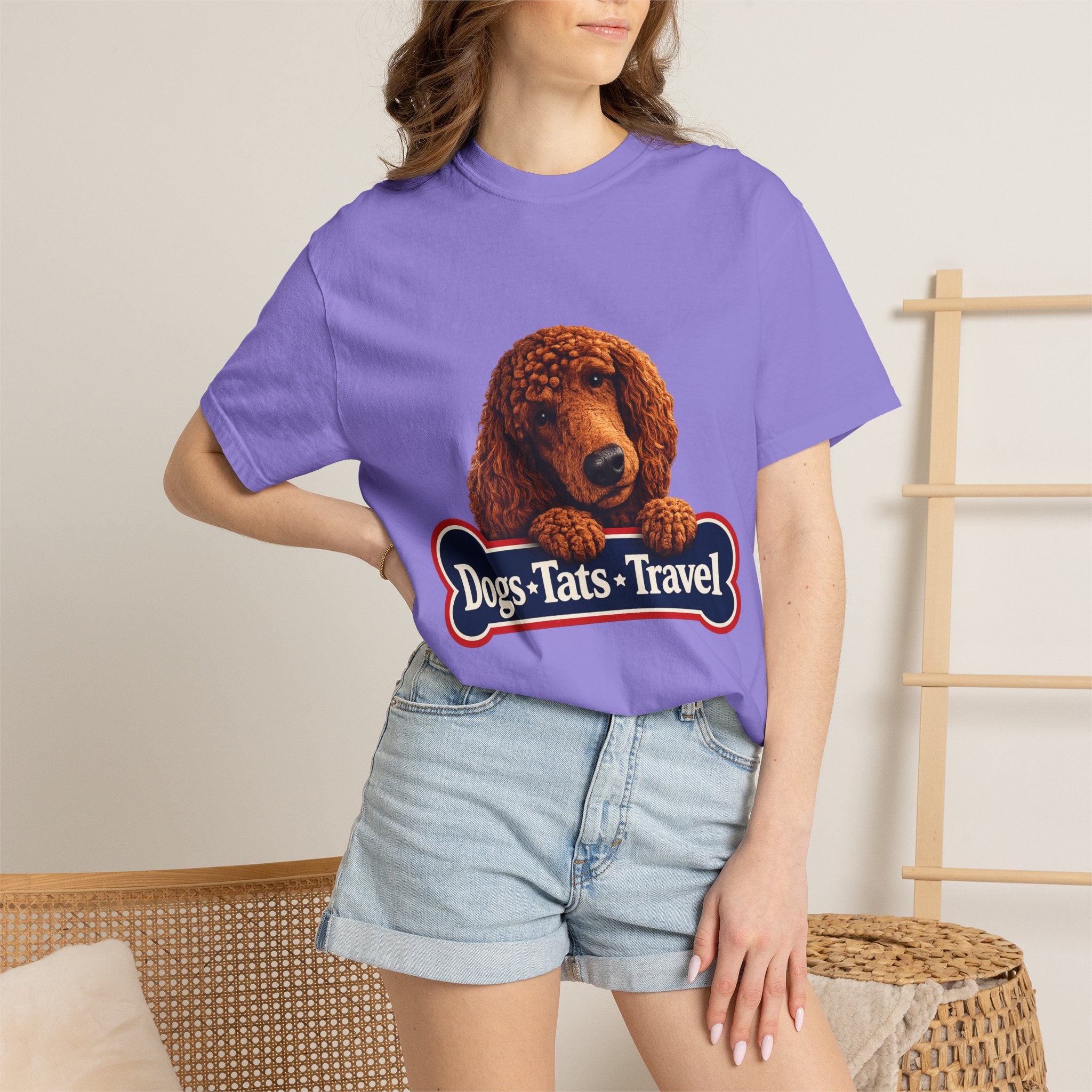 BubbaChubbs Dogs Tats Travel with Dog Wording Tee Printify