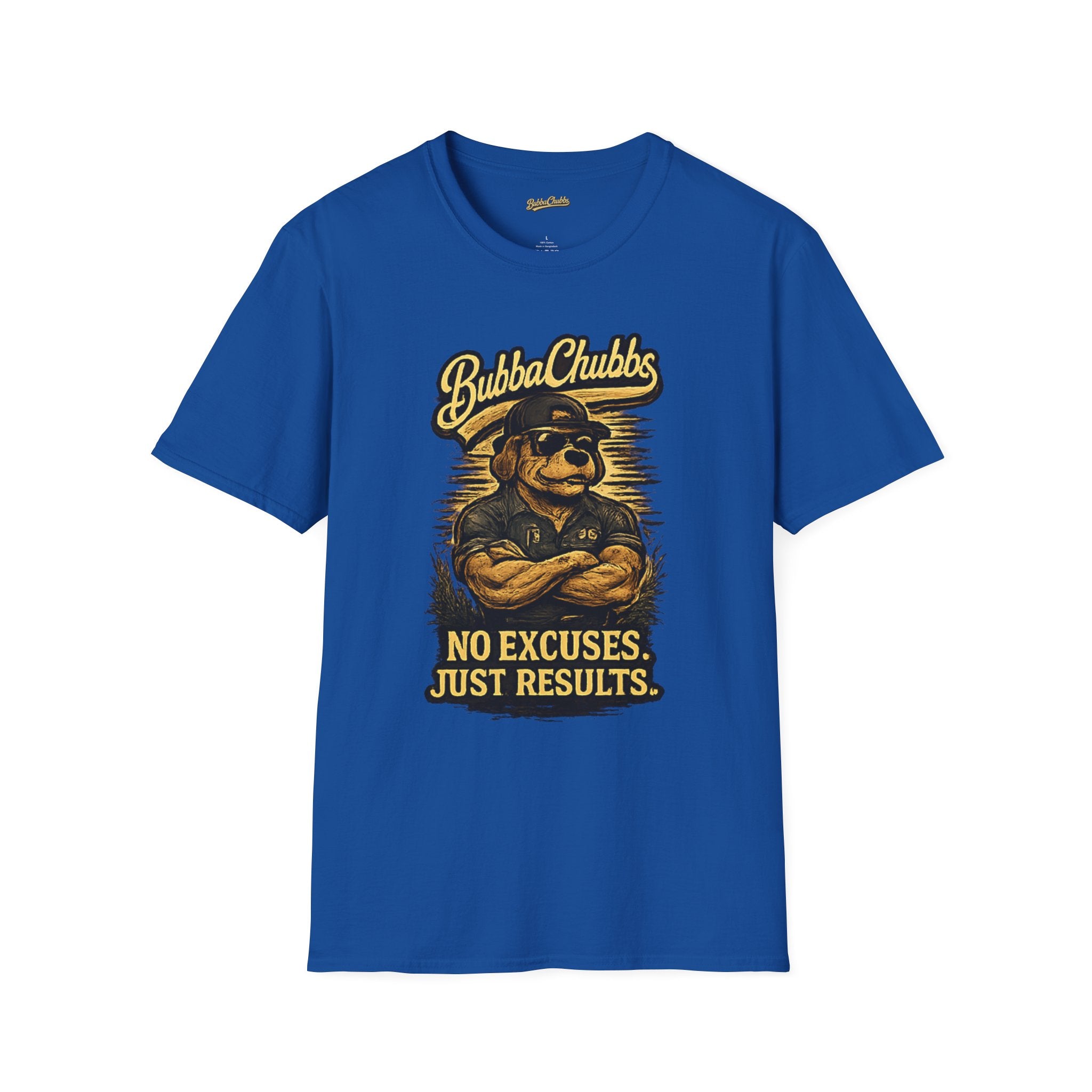 No Excuses Graphic Tee | BubbaChubbs Motivational Gym T-Shirt