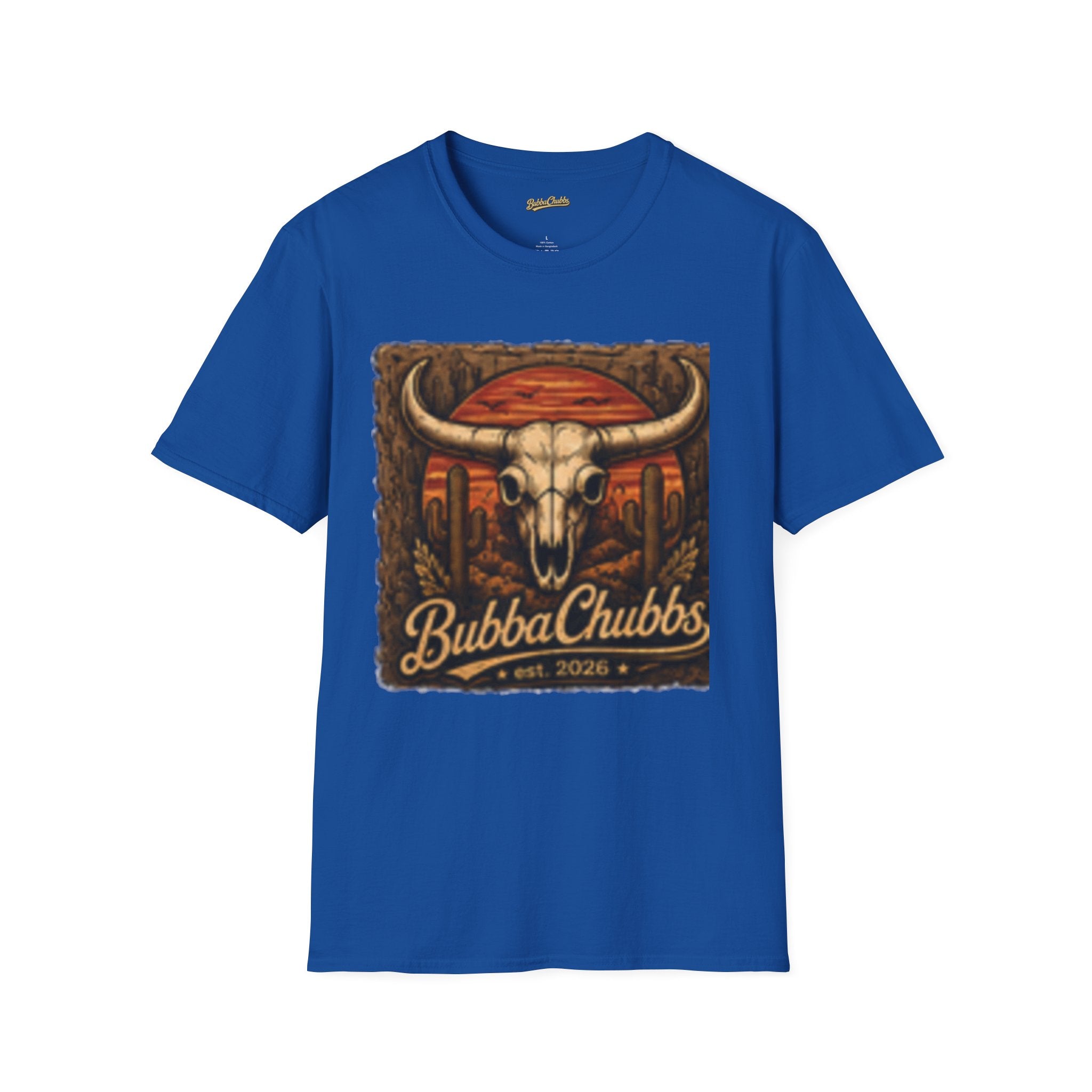 BubbaChubbs Desert Skull Logo T-Shirt New Printify