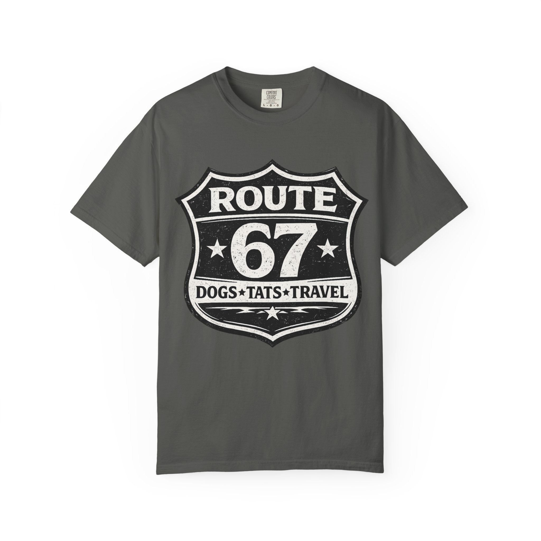 BubbaChubbs Dogs Tats Travel 67 LoL Simple Tee - BubbaChubbs Brand