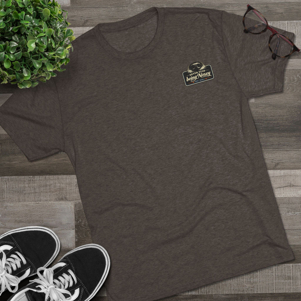 BubbaChubbs Never Being Nosey Minimalist Logo Tee — Adventure Outdoor Crew Shirt - BubbaChubbs Brand