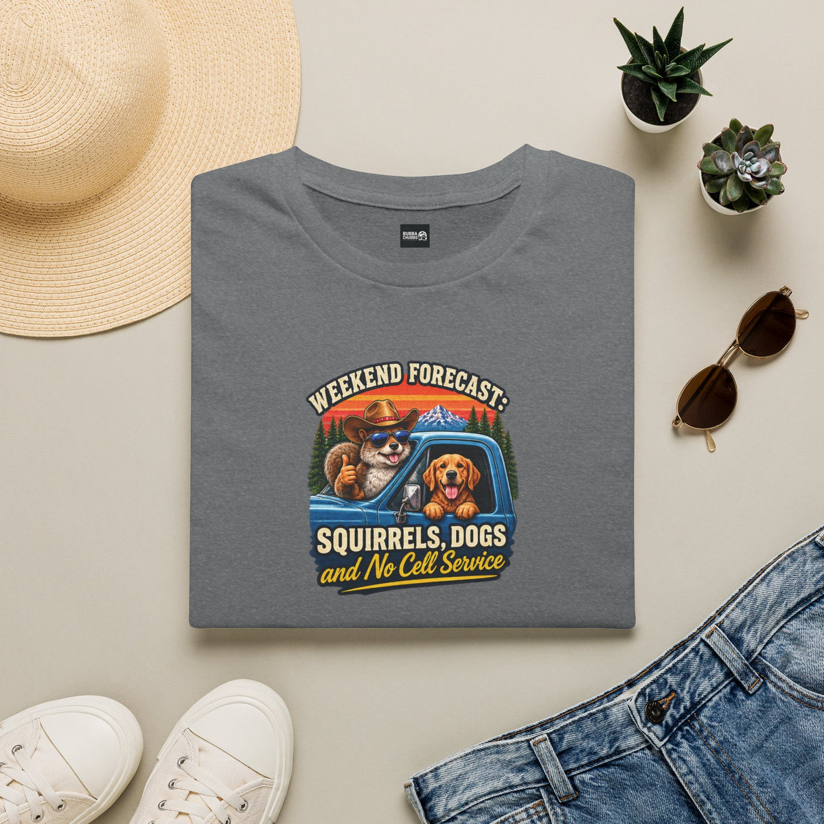 Weekend Forecast: Squirrels, Dogs & No Cell Service T-Shirt