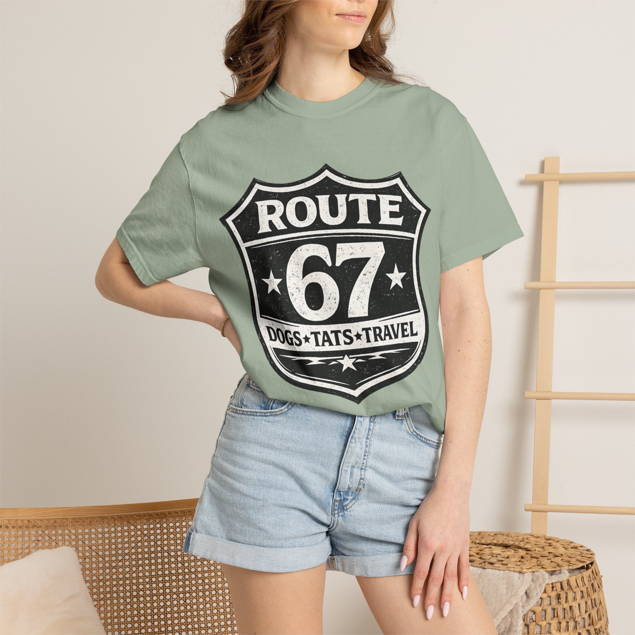 BubbaChubbs Dogs Tats Travel 67 LoL Simple Tee Printify