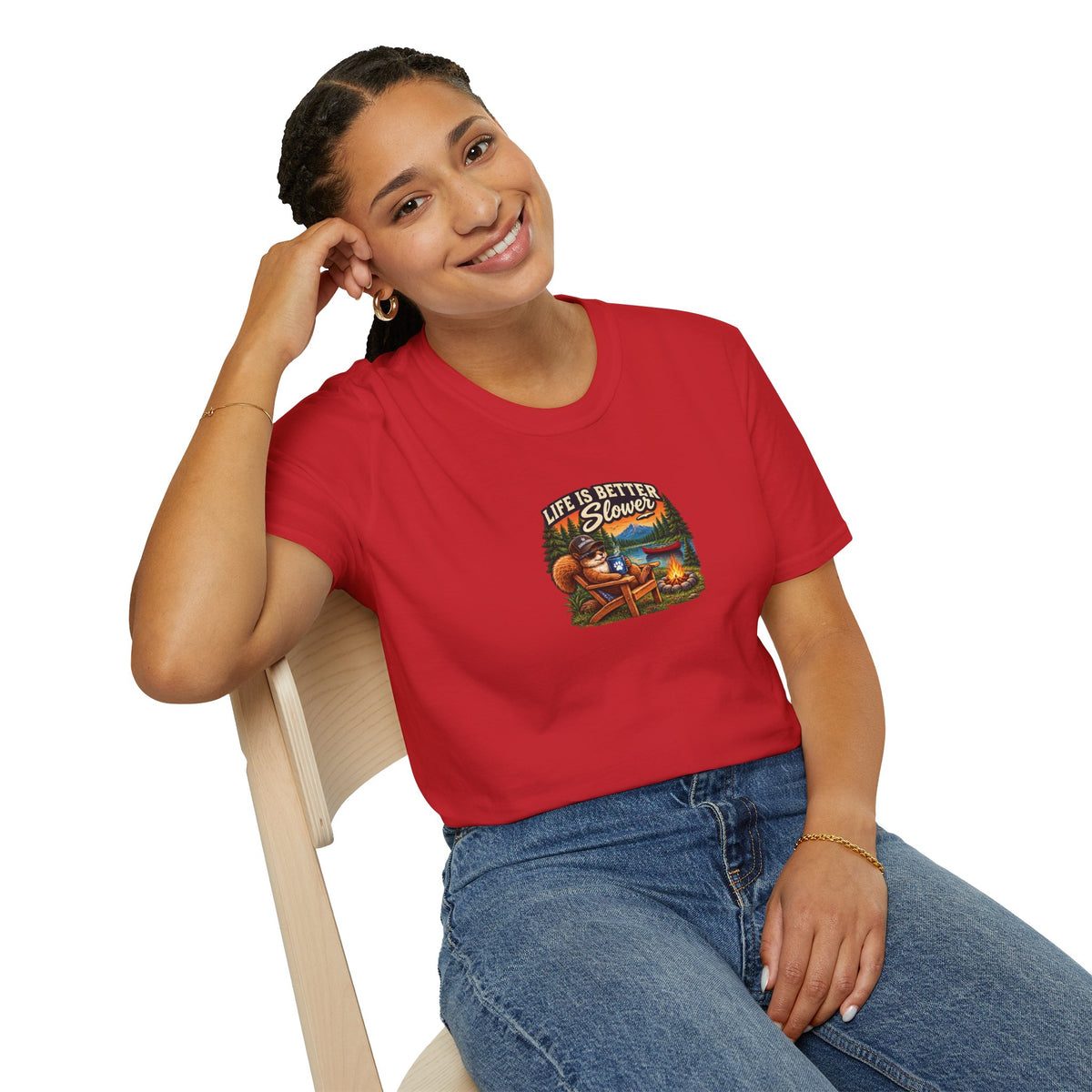 Life Is Better Slower Campfire T-Shirt