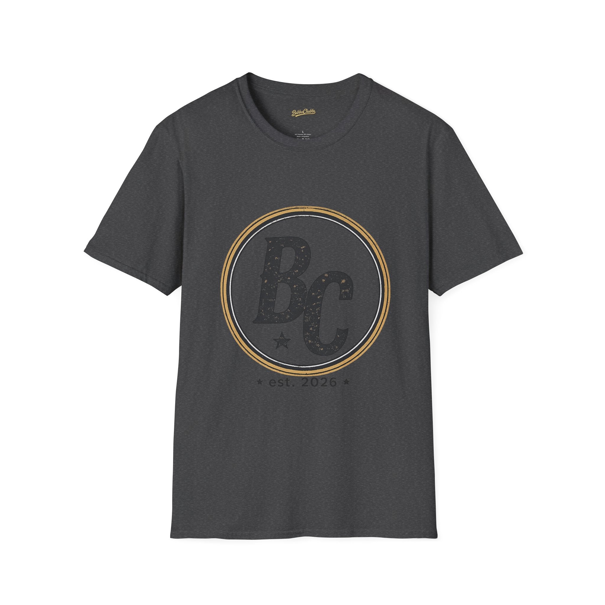 BubbaChubbs Logo Simple No Back Graphic Tee Printify