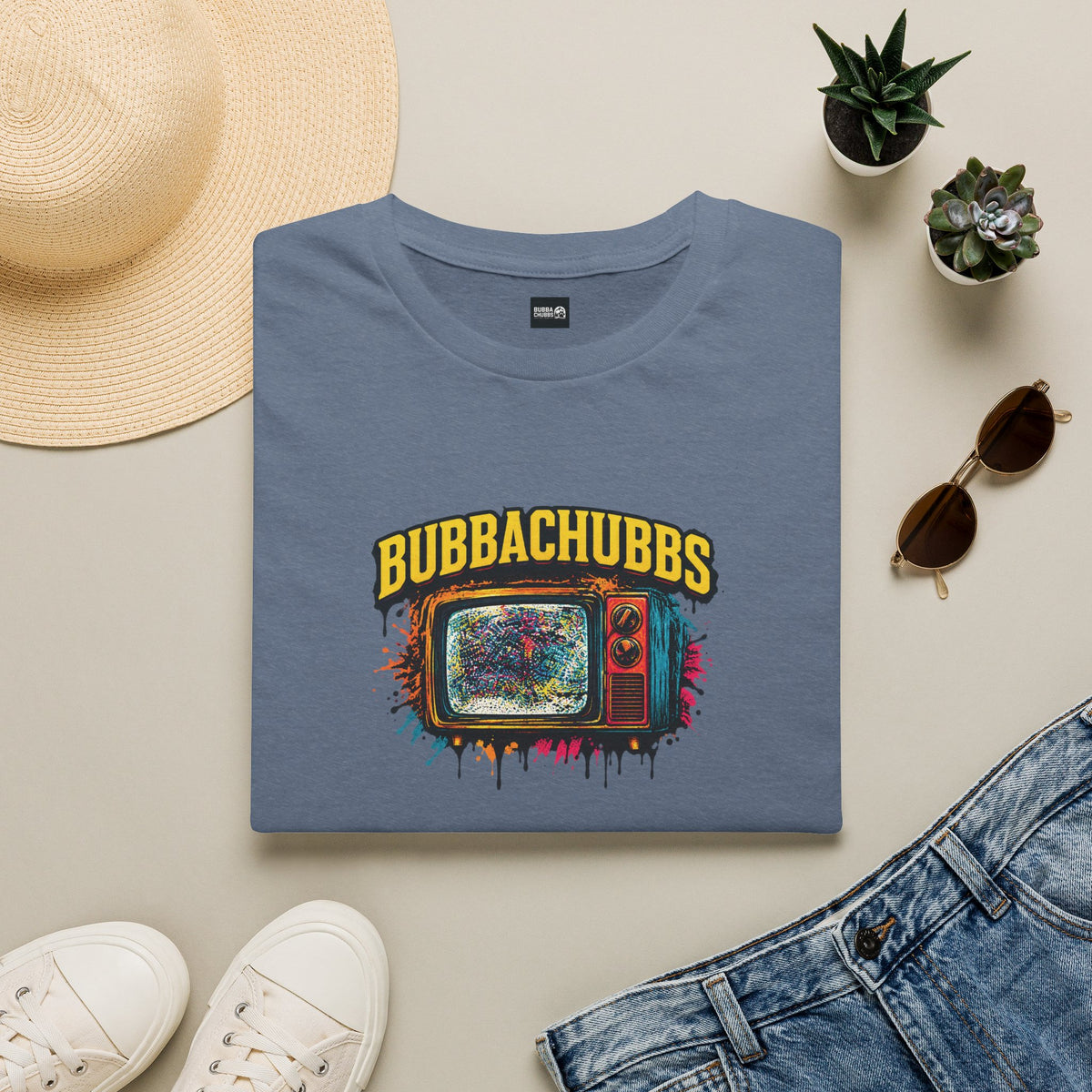 BubbaChubbs TV Large Front Tee