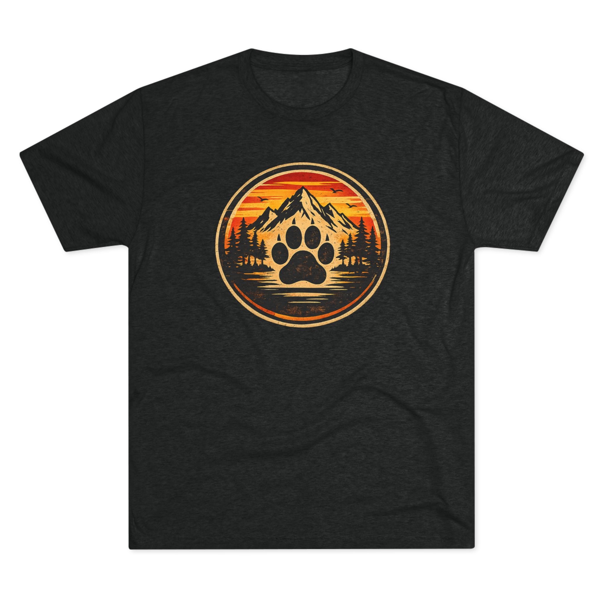 BubbaChubbs Mountains Paw — Adventure Outdoor Crew Shirt - BubbaChubbs Brand