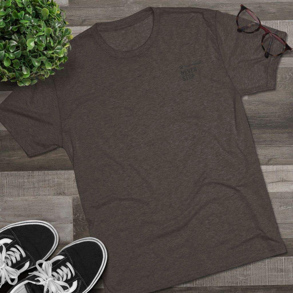 BubbaChubbs Mountains Never Stop — Adventure Outdoor Crew Shirt - BubbaChubbs Brand
