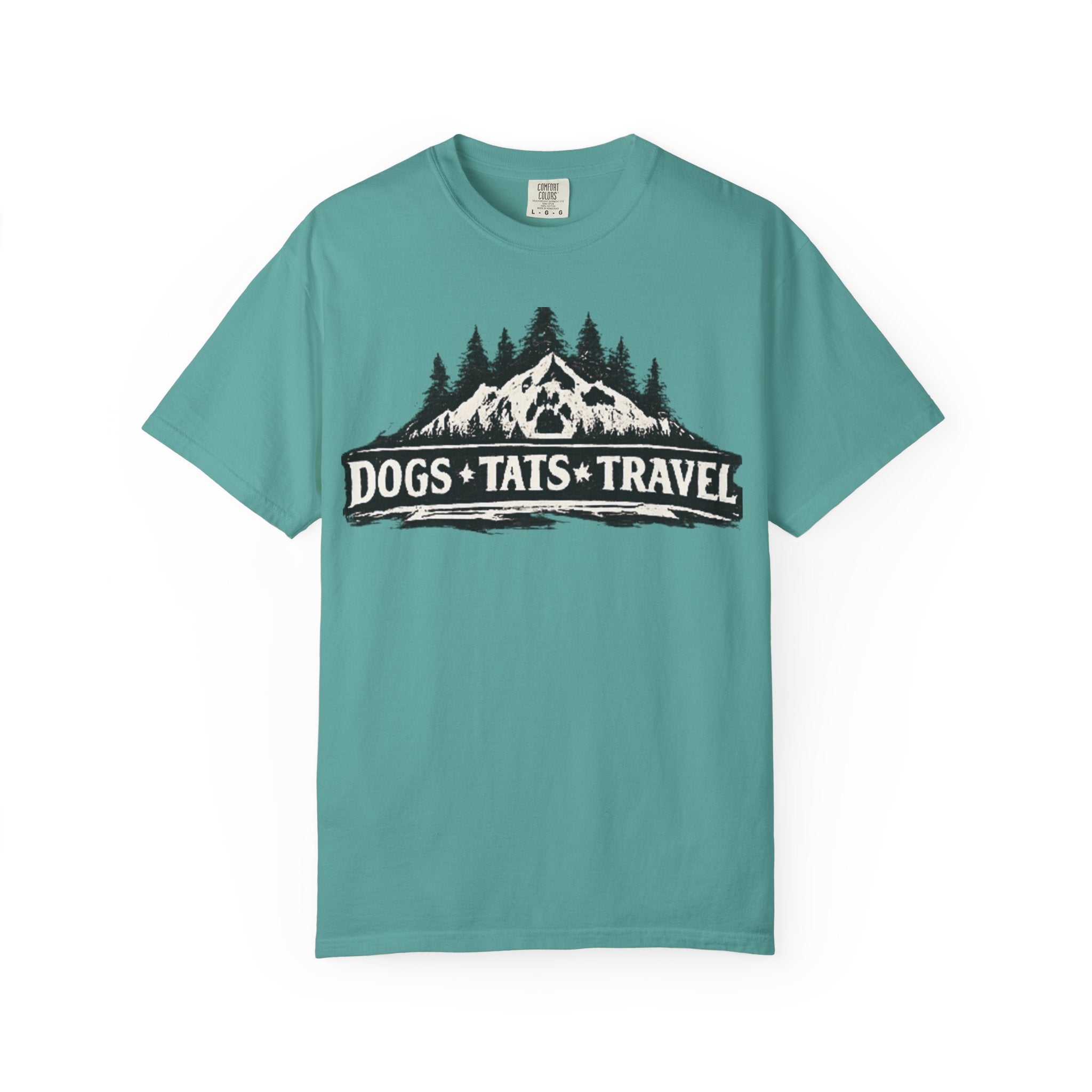 BubbaChubbs Dogs Tats Travel Mountain Tee - BubbaChubbs Brand