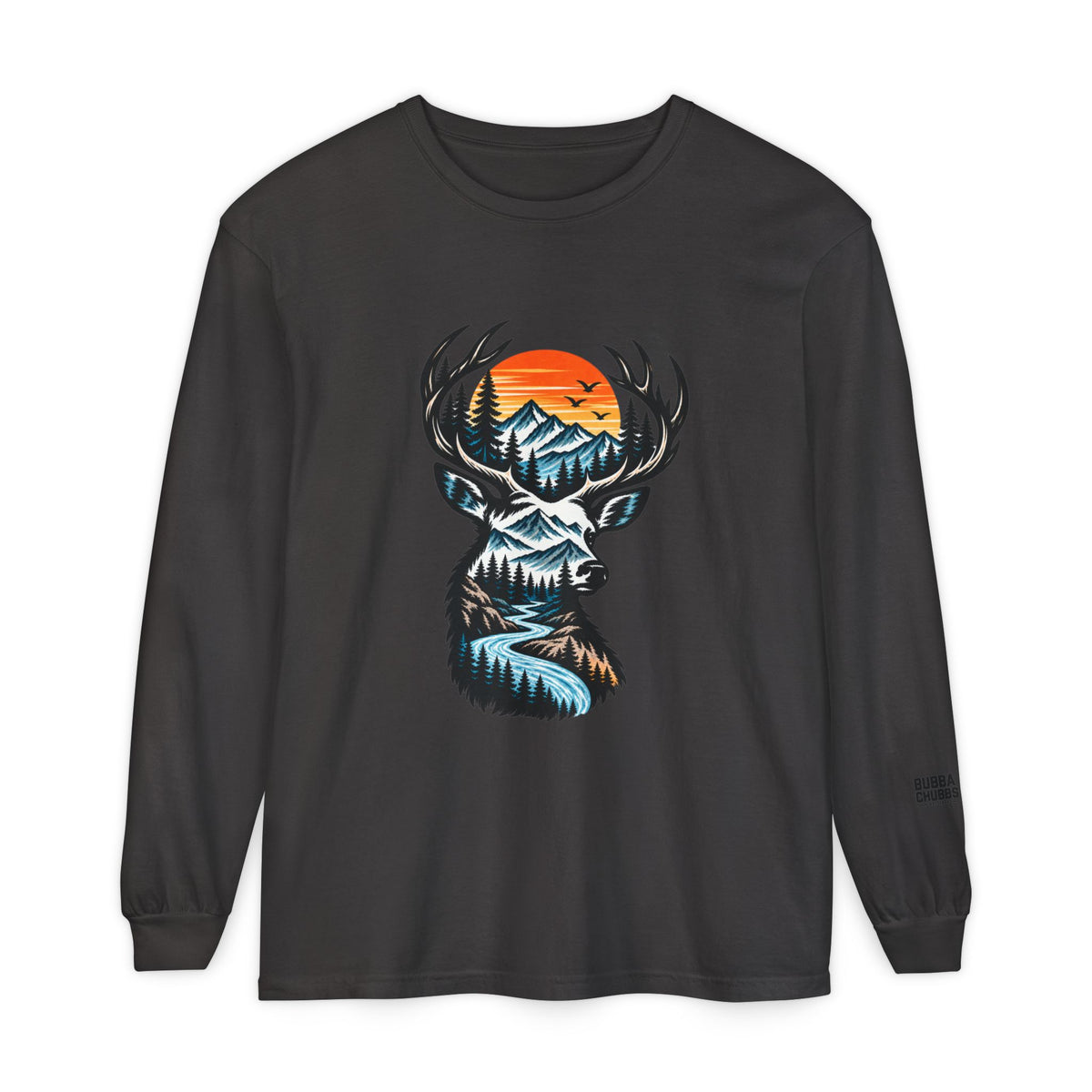 Deer Mountain Sunset Long Sleeve Tee