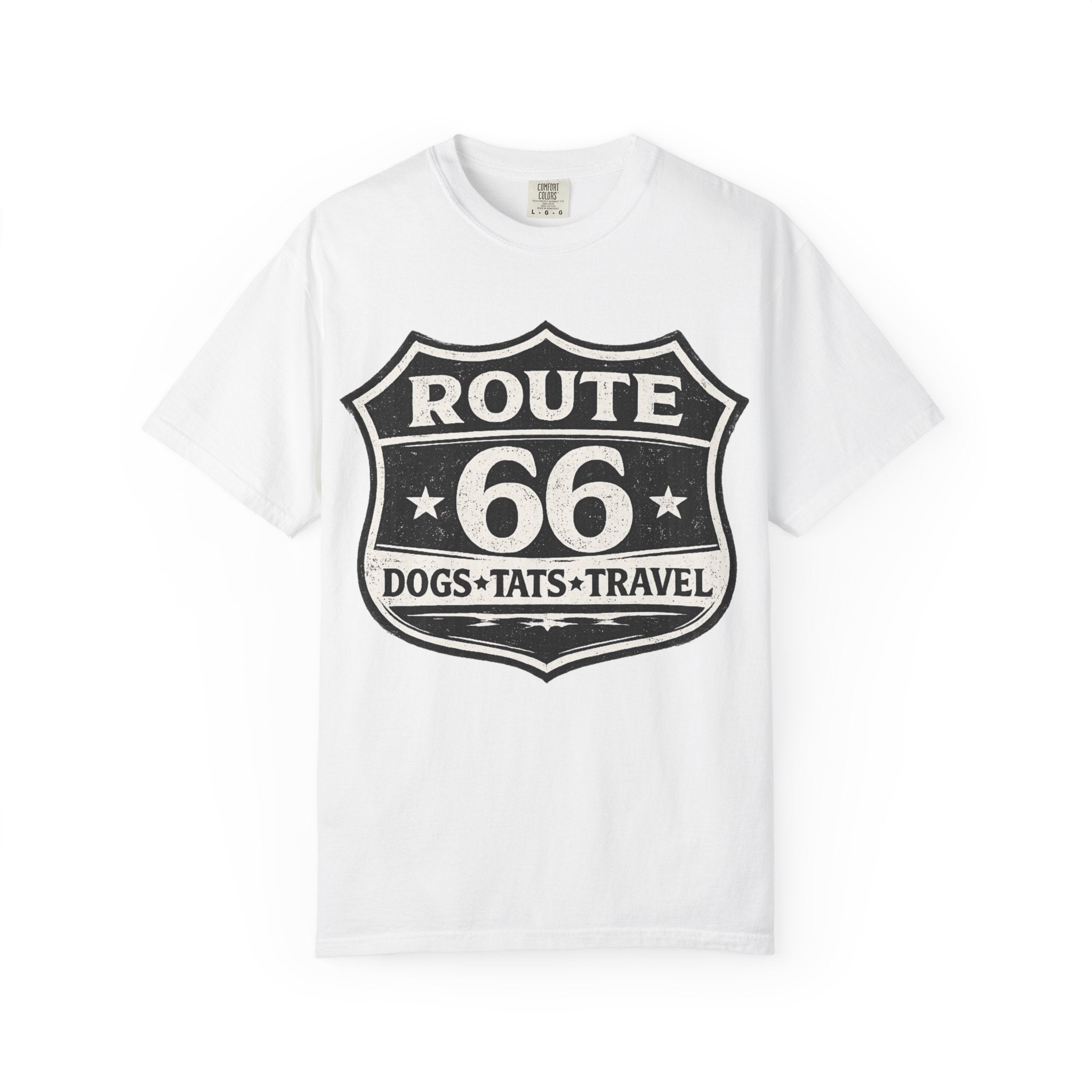 BubbaChubbs Dogs Tats Travel Route 66 Tee - BubbaChubbs Brand