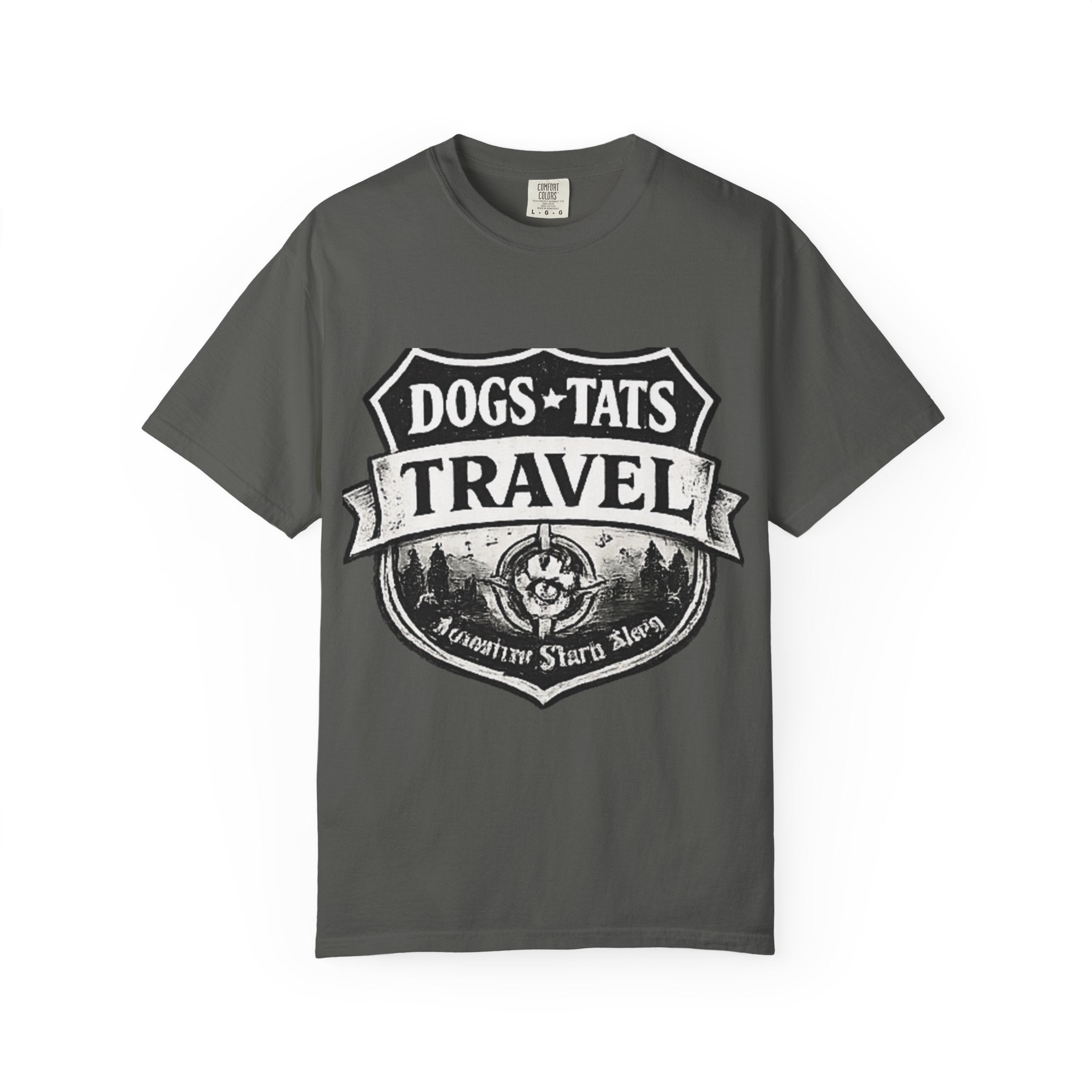 BubbaChubbs Dogs Tats Travel Simple Tee - BubbaChubbs Brand