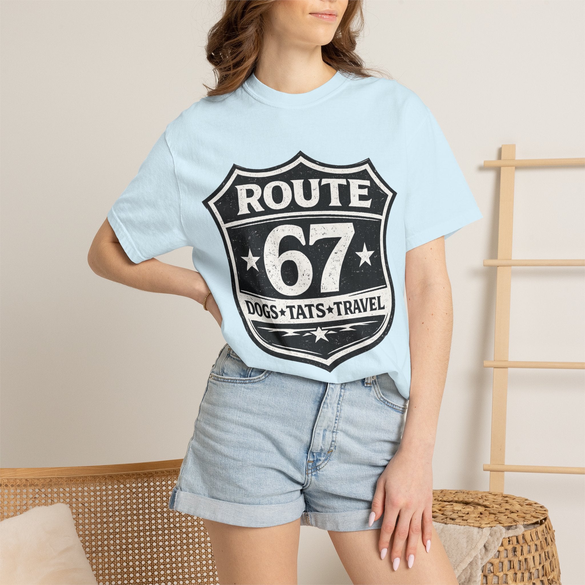 BubbaChubbs Dogs Tats Travel 67 LoL Simple Tee Printify