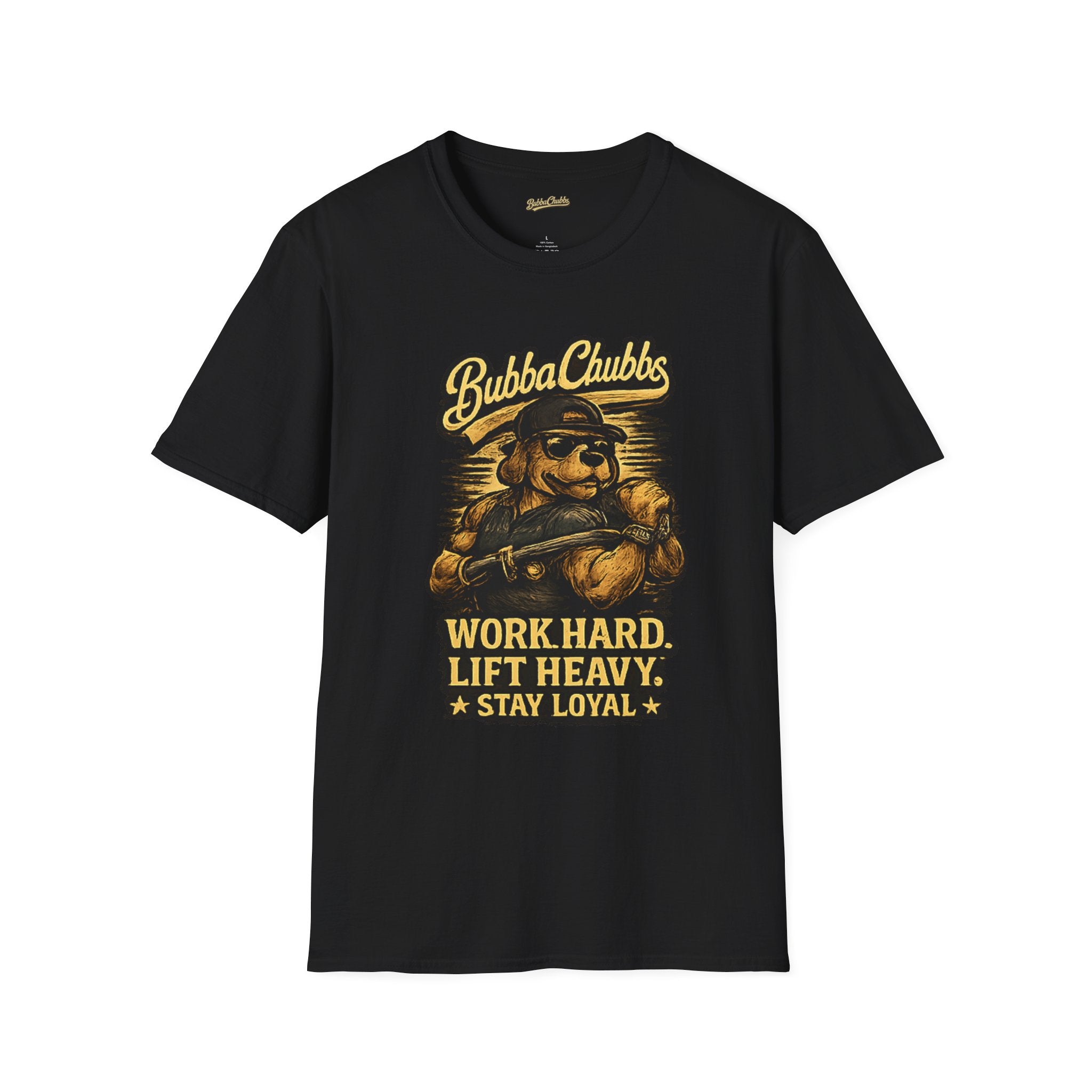 Work Hard Lift Heavy Graphic Tee | BubbaChubbs Gym T-Shirt