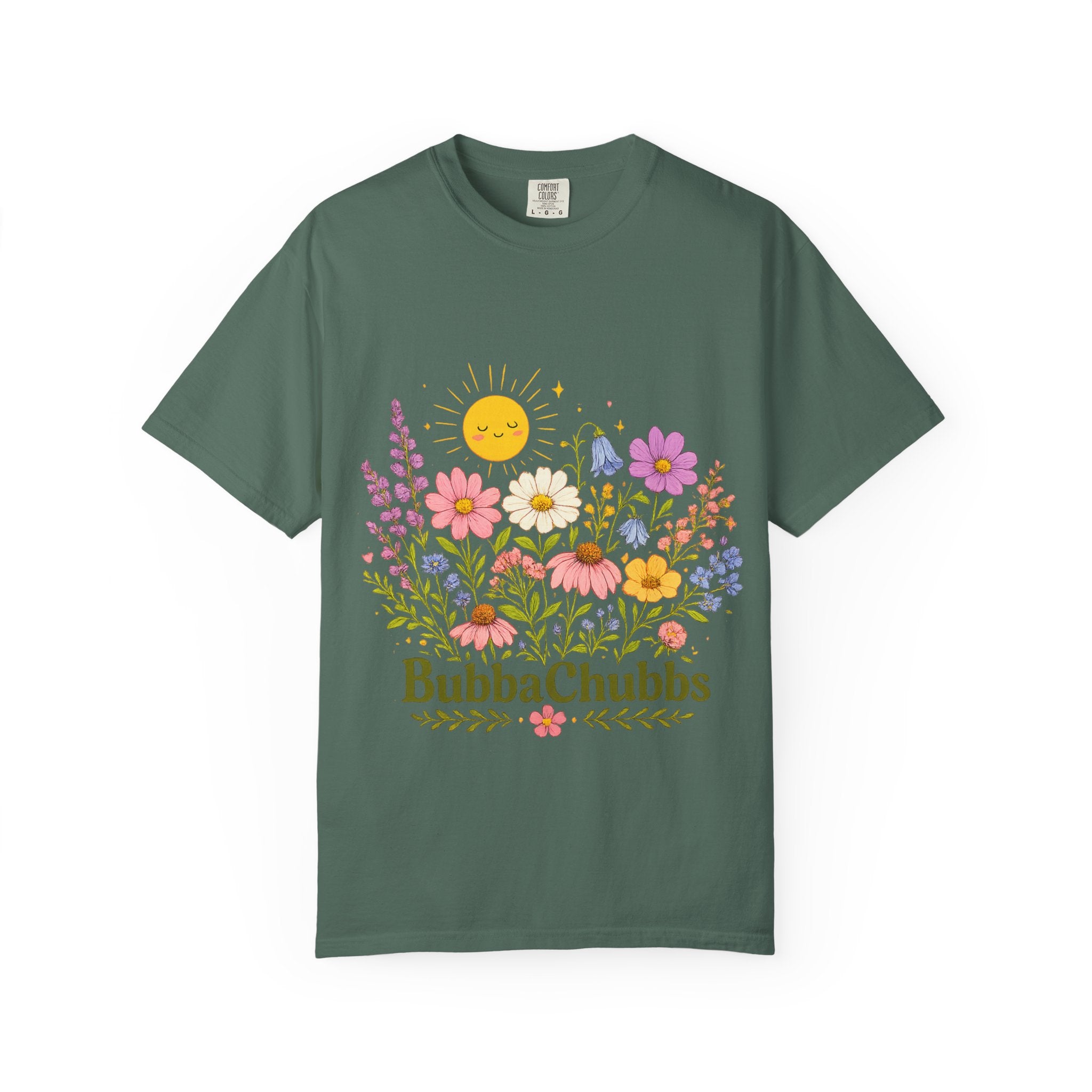BubbaChubbs Sun Floral Style Tee - BubbaChubbs Brand