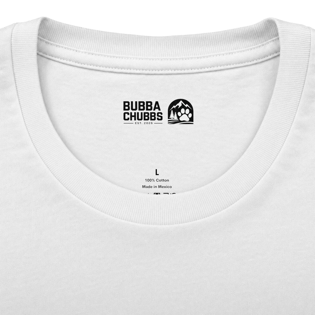 BubbaChubbs Minimal Logo Tee — Classic White Cotton Crew - BubbaChubbs Brand