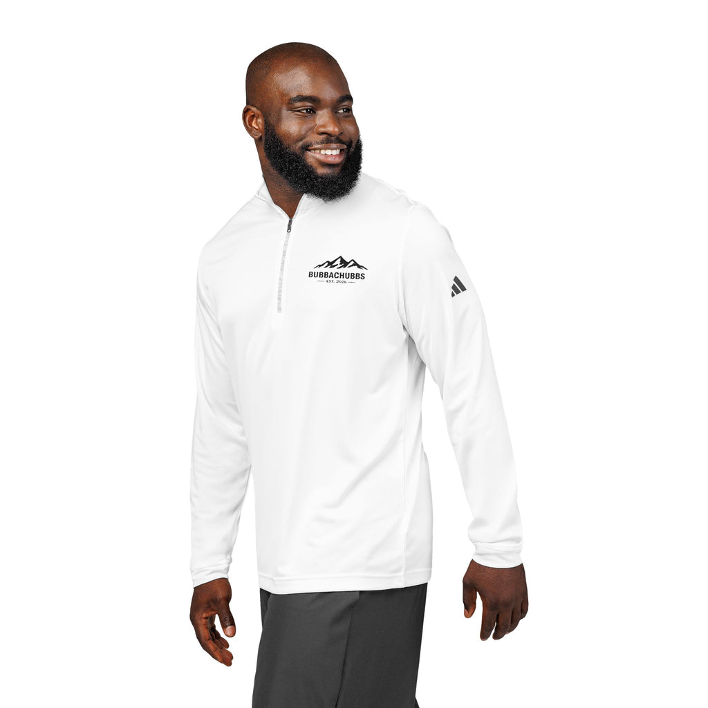 Embroidered Quarter-Zip Pullover — Mountain Logo Performance Top